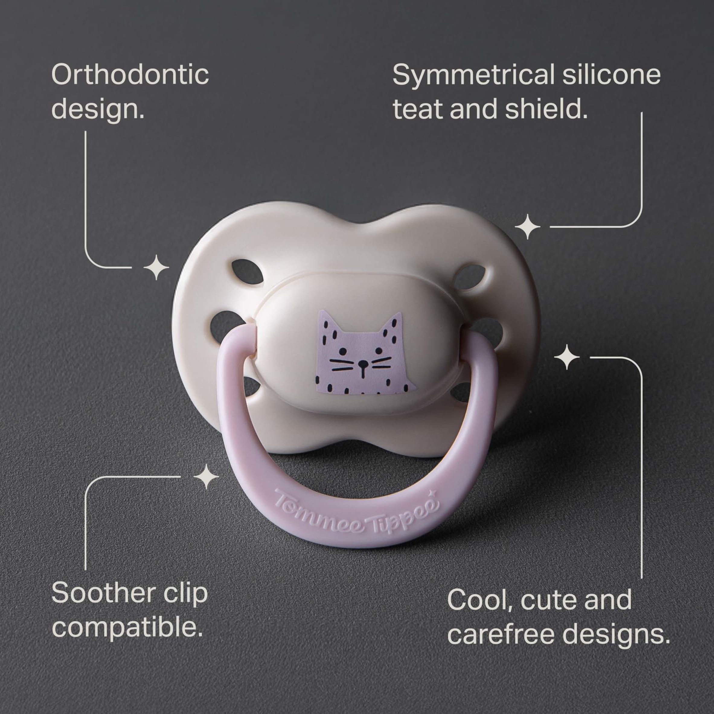 TOMMEE TIPPEE ULTIMATE FIT ORTHODONTIC SILICONE 0-6M 2 SOOTHERS thumbnail 3