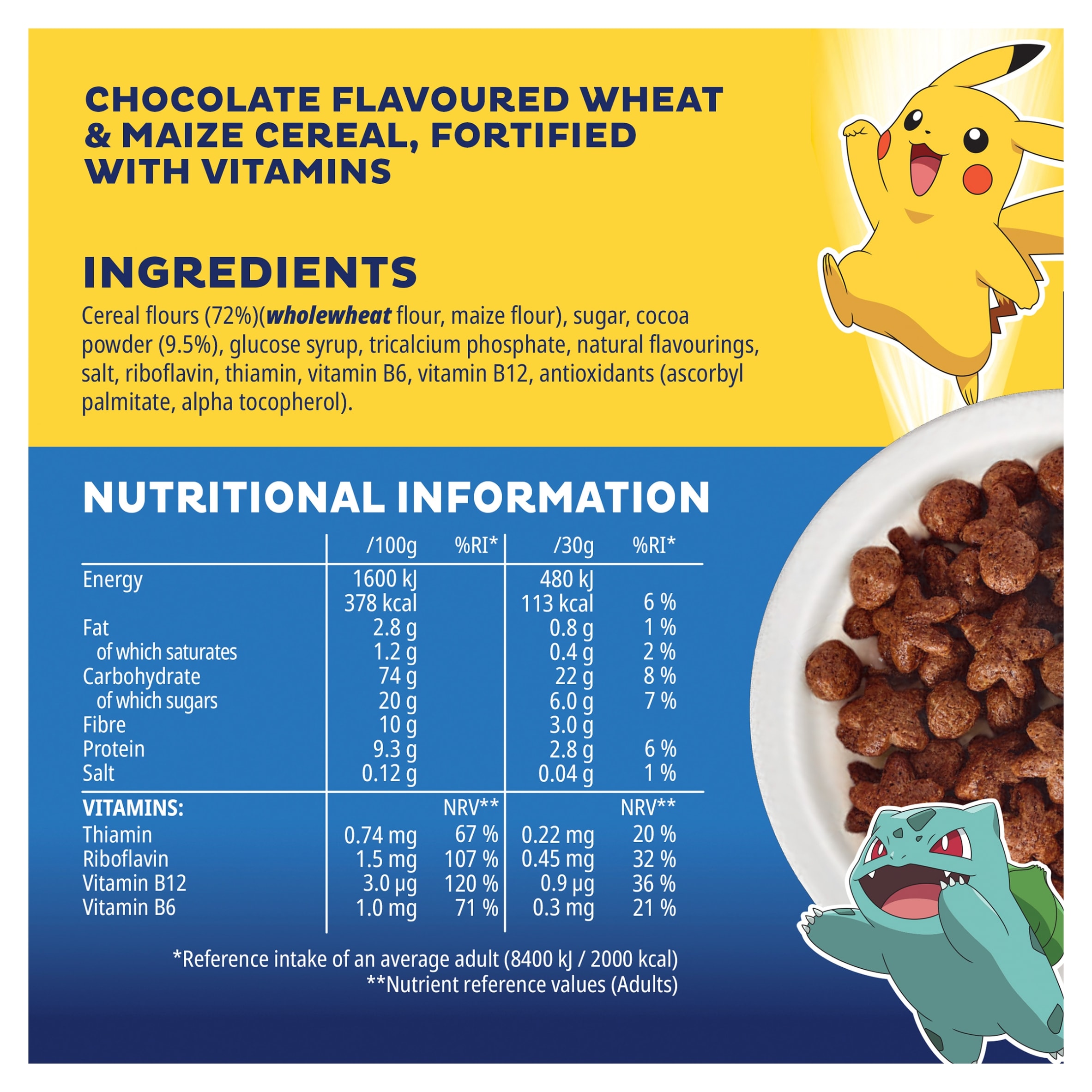 Kellogg's Pokémon Chocolate Flavour Cereal 350g thumbnail 2