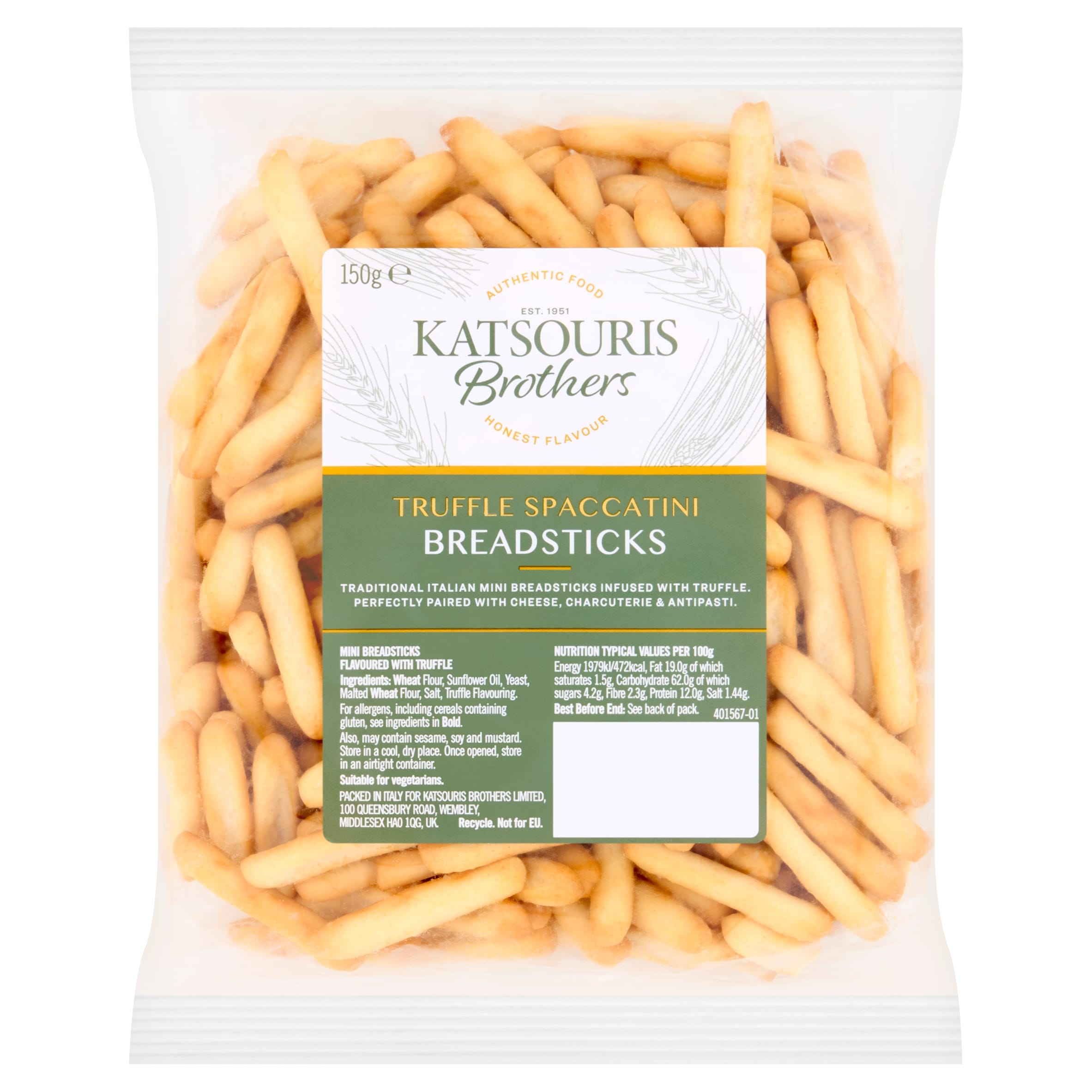 Katsouris Brothers Truffle Spaccatini Breadsticks 150g