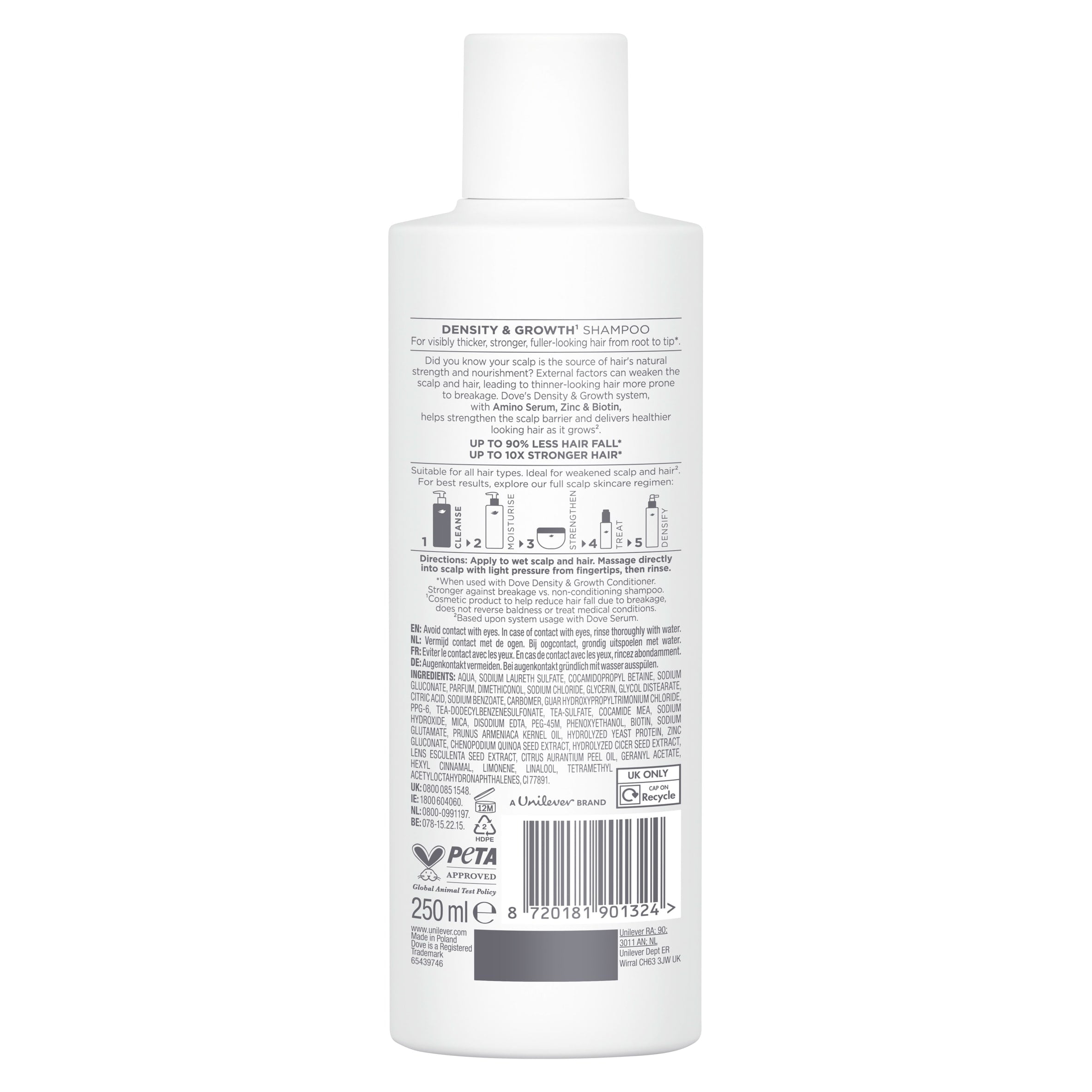 Dove Scalp Hair Therapy Density & Growth Shampoo 250ml thumbnail 2