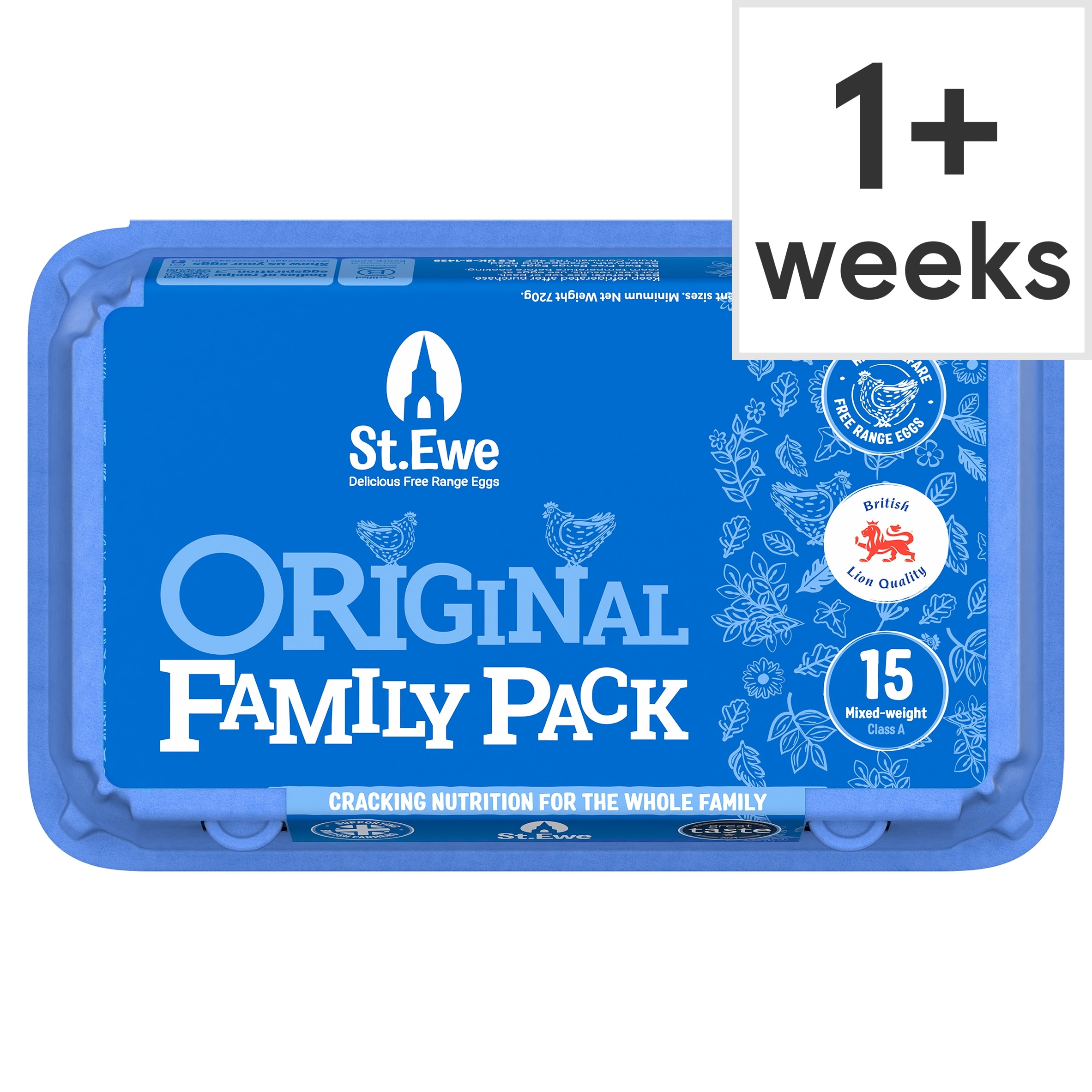 ST. EWE FREE RANGE EGGS Original Family Pack Mixed Weight 15 Eggs