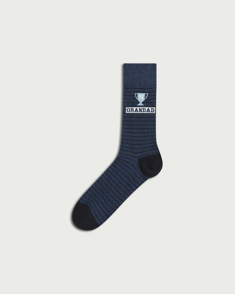 F&F Cotton Rich Grandad Ankle Socks in Multi