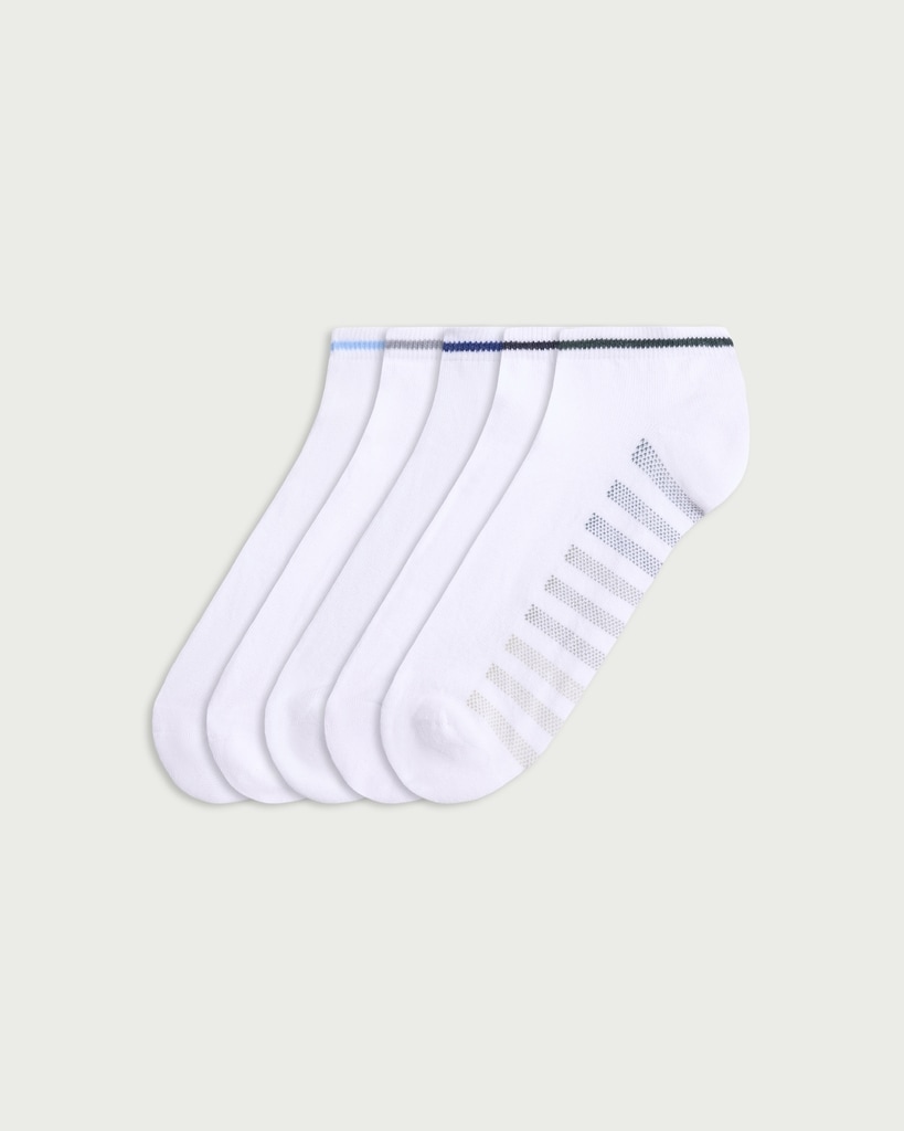 F&F 5-Pack Cotton Rich Trainer Socks in Multi