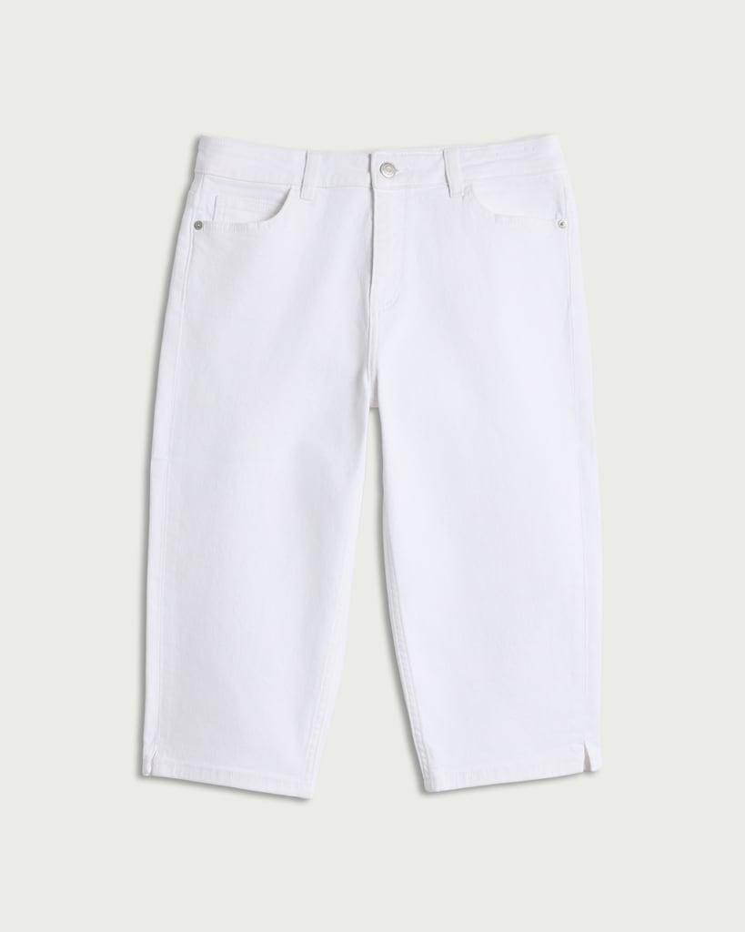 F&F Mid Rise Capri Jeans in White thumbnail 4