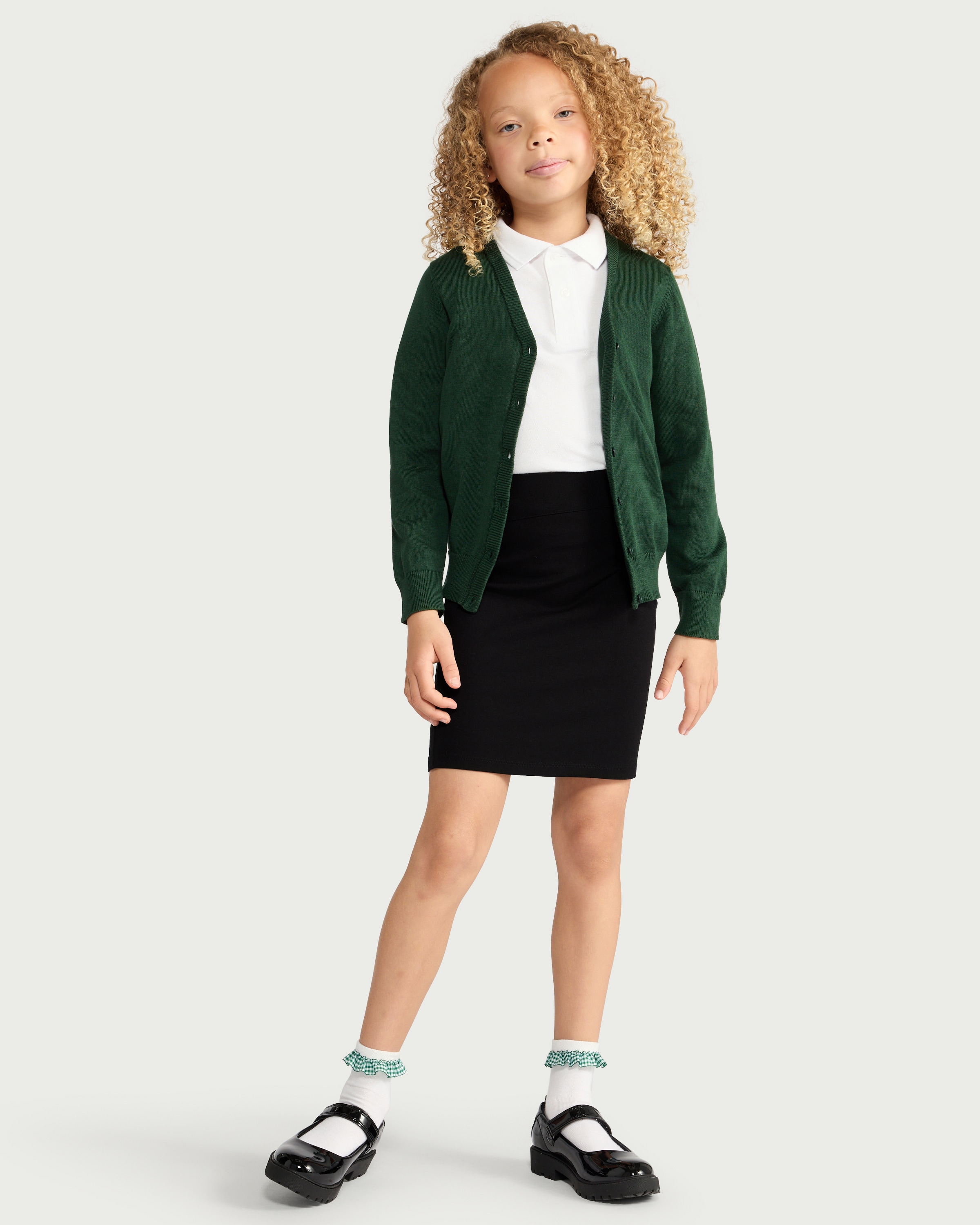 F&F School Girls Pencil Skirt in Black