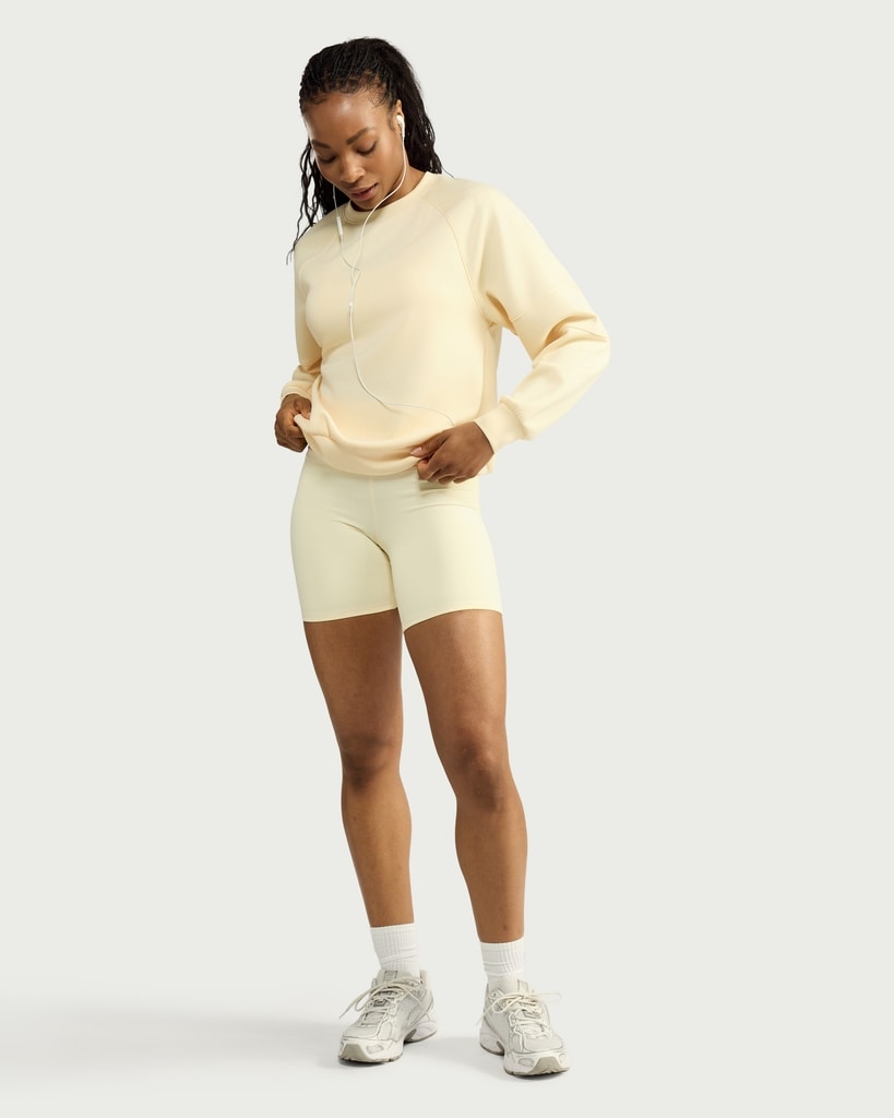 F&F Active EVERYHOUR Soft Touch Sweatshirt in Yellow thumbnail 2