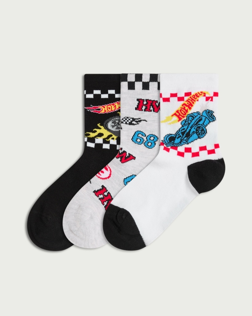 Hot Wheels 3-Pack Printed Ankle Socks in Multi