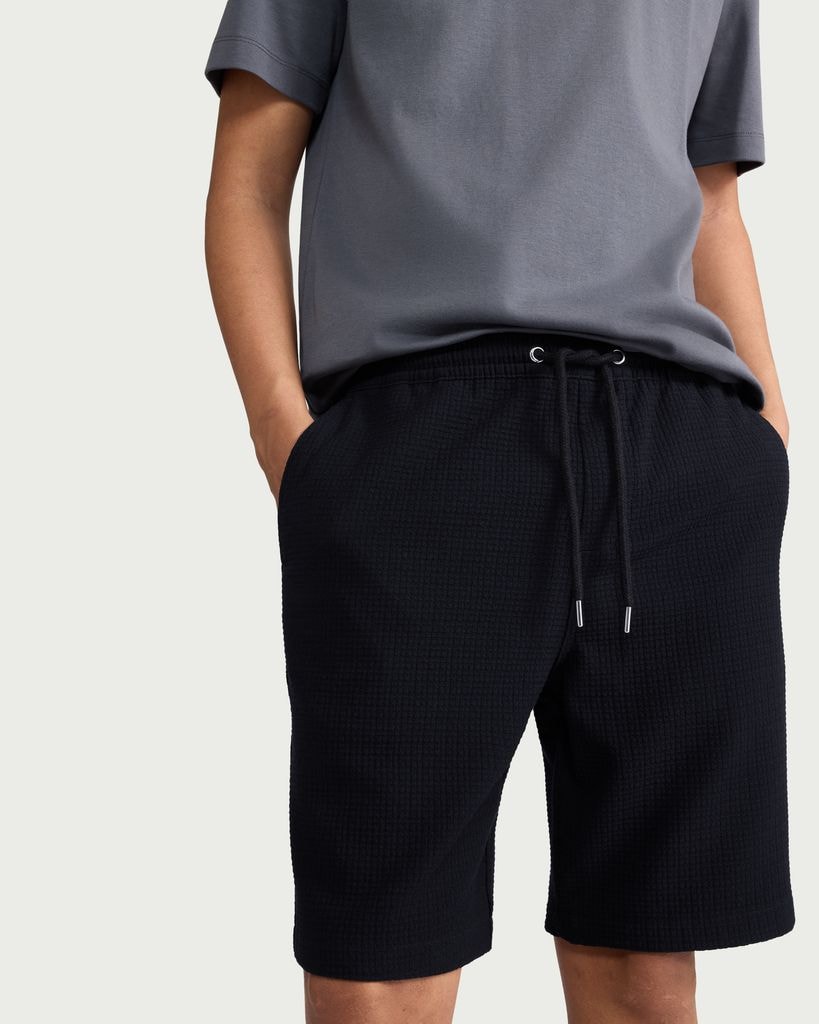 F&F Textured Drawstring Shorts in Navy thumbnail 2