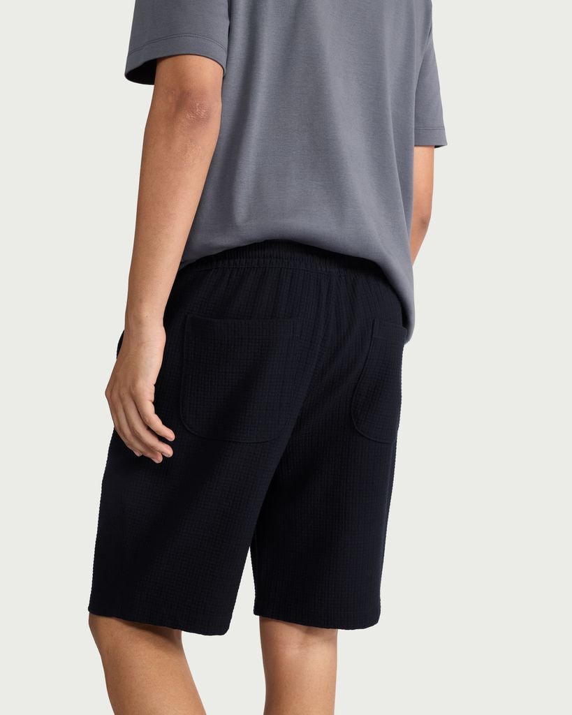 F&F Textured Drawstring Shorts in Navy thumbnail 3