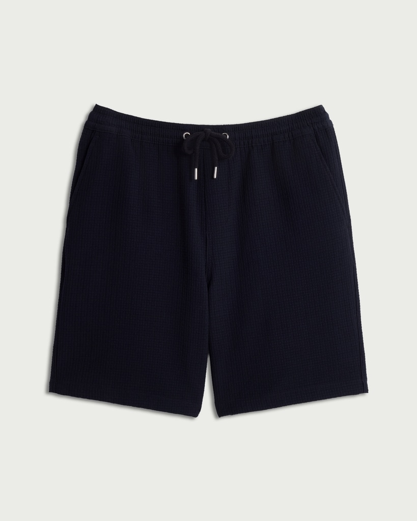 F&F Textured Drawstring Shorts in Navy thumbnail 4