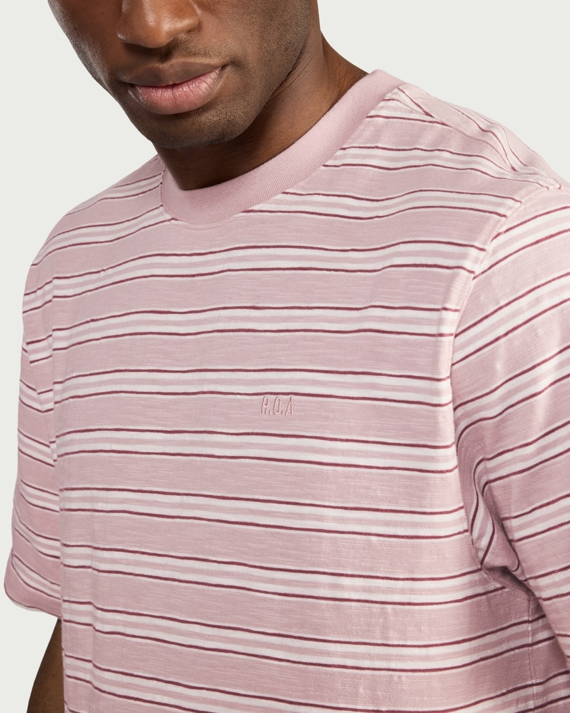RDA Pure Cotton Striped T-Shirt in Lilac