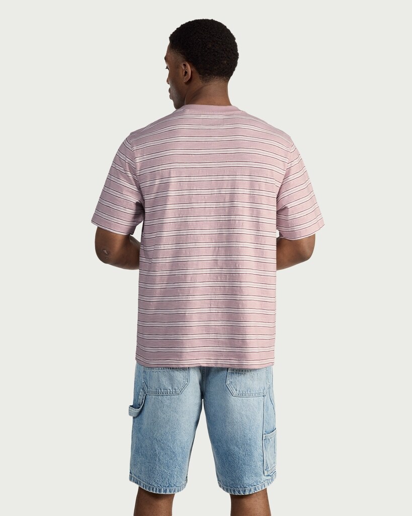 RDA Pure Cotton Striped T-Shirt in Lilac thumbnail 3