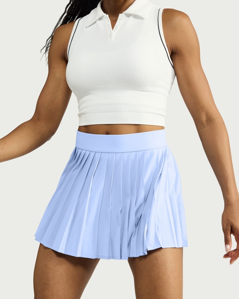F&F Active ULTRAMOVE Pleated Racquet Skirt in Blue thumbnail 2