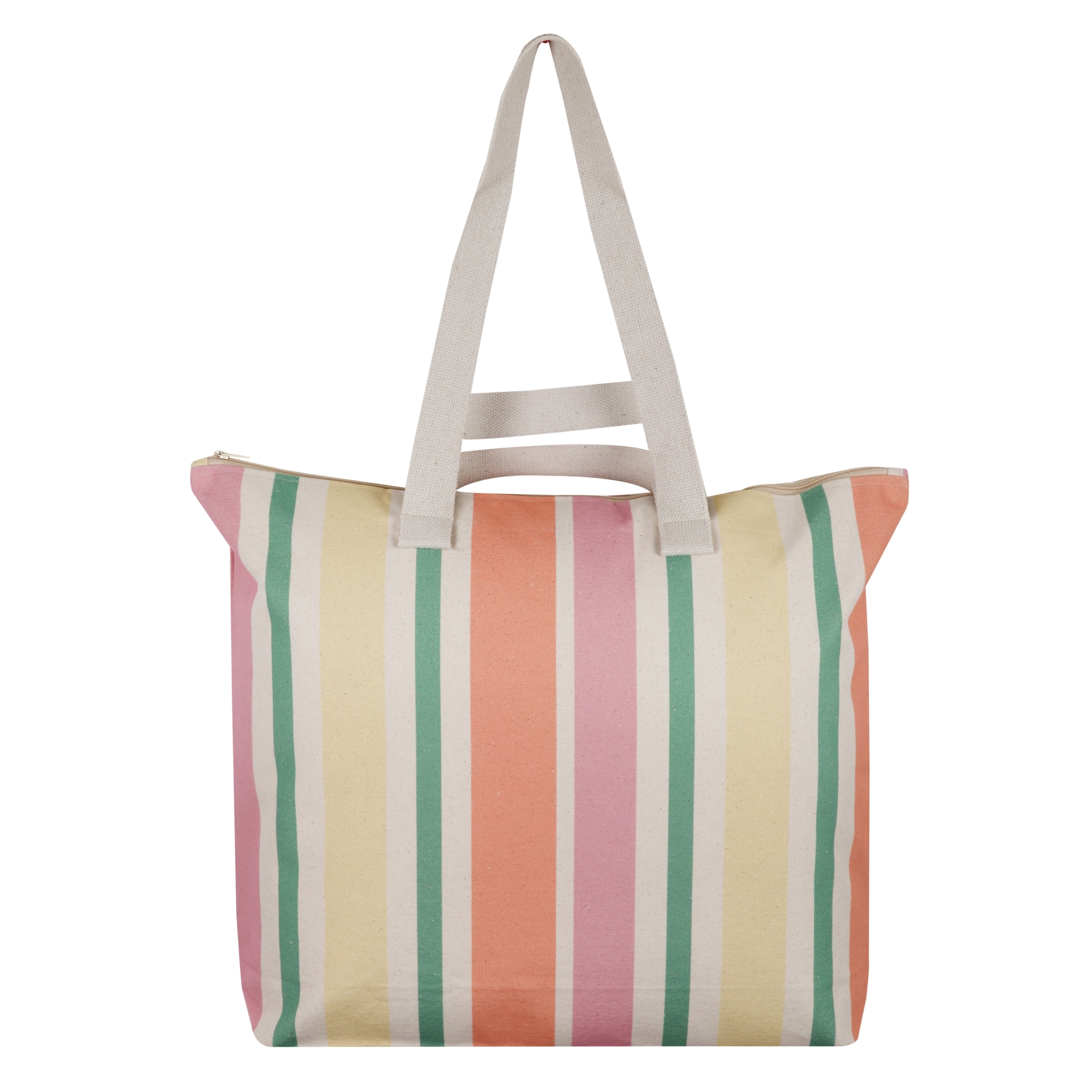 F&F Home bright stripe beach tote bag