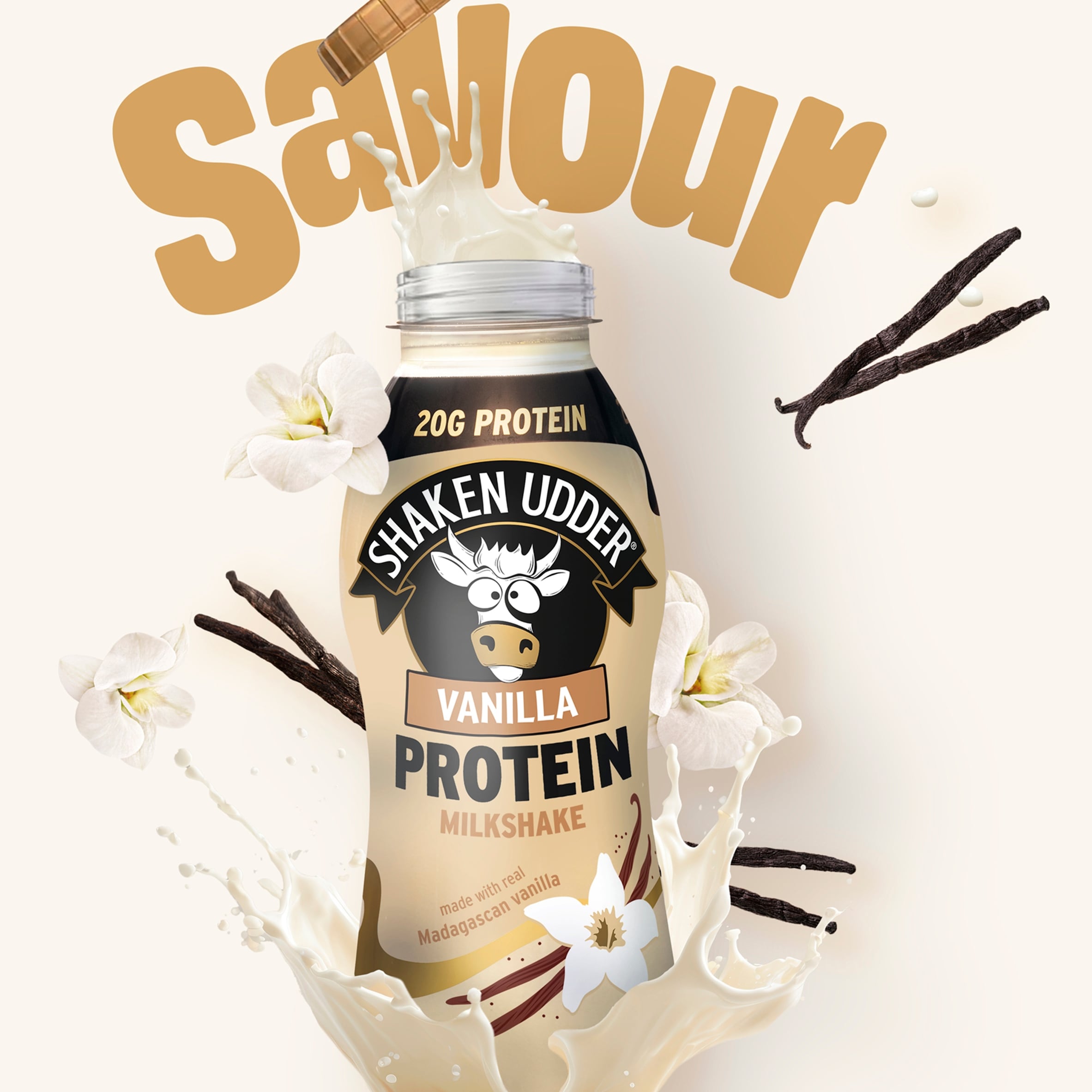 Shaken Udder Vanilla Protein Milkshake 330ml thumbnail 4