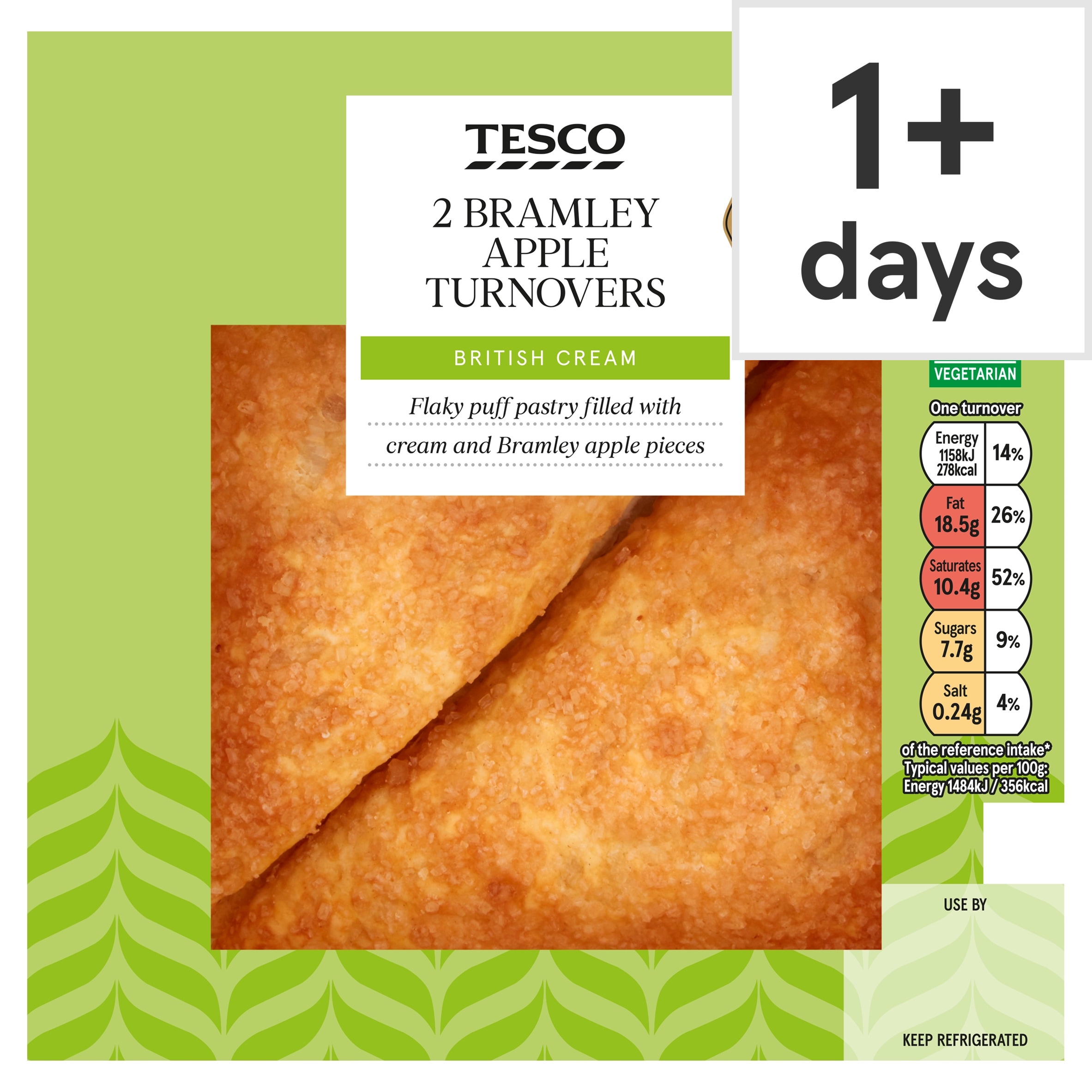 Tesco 2 Bramley Apple Turnovers