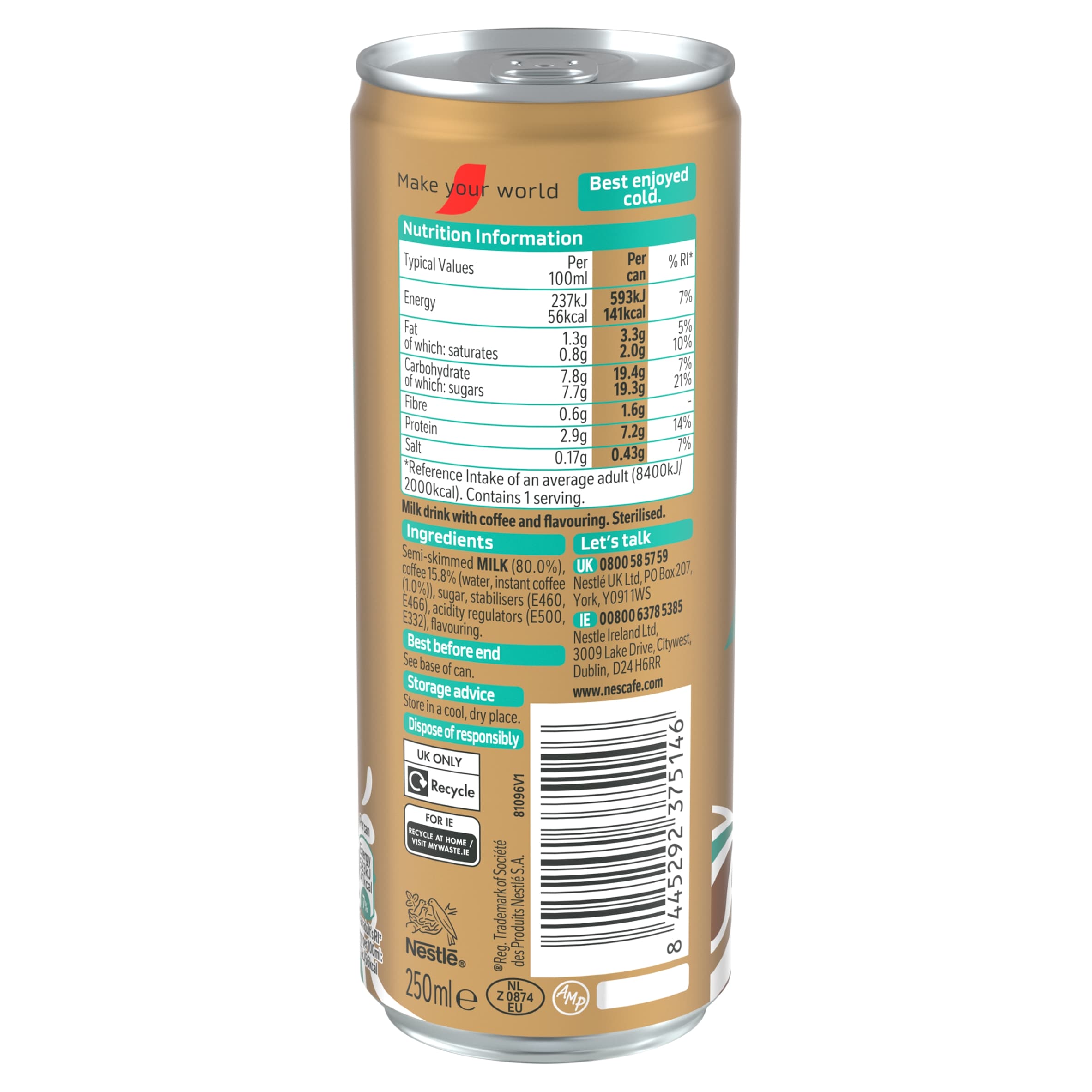 Nescafe Iced Coffee Latte 250ml thumbnail 2