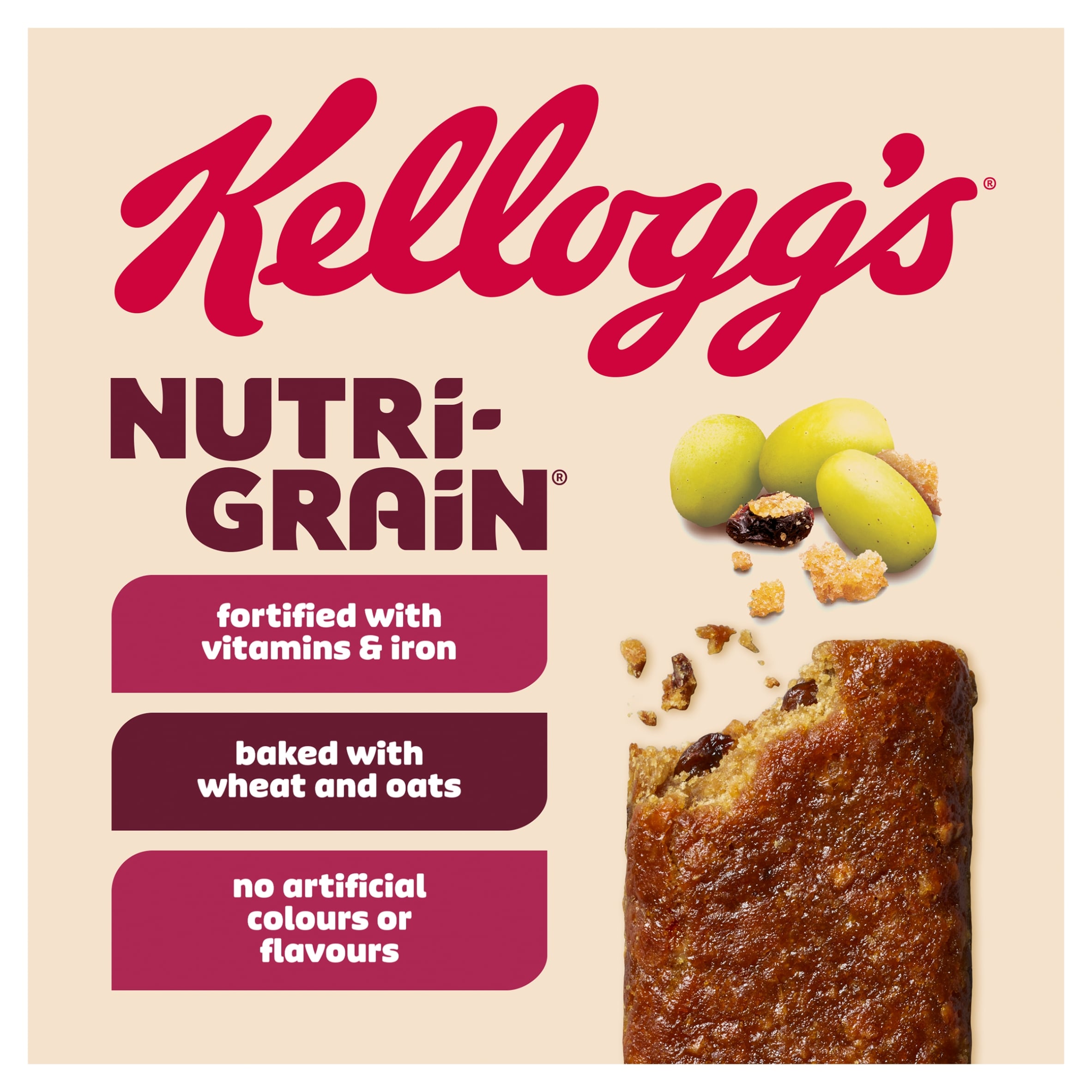Kellogg's 4 x 45g Nutri-Grain Bakes Raisin Snack Bars thumbnail 2