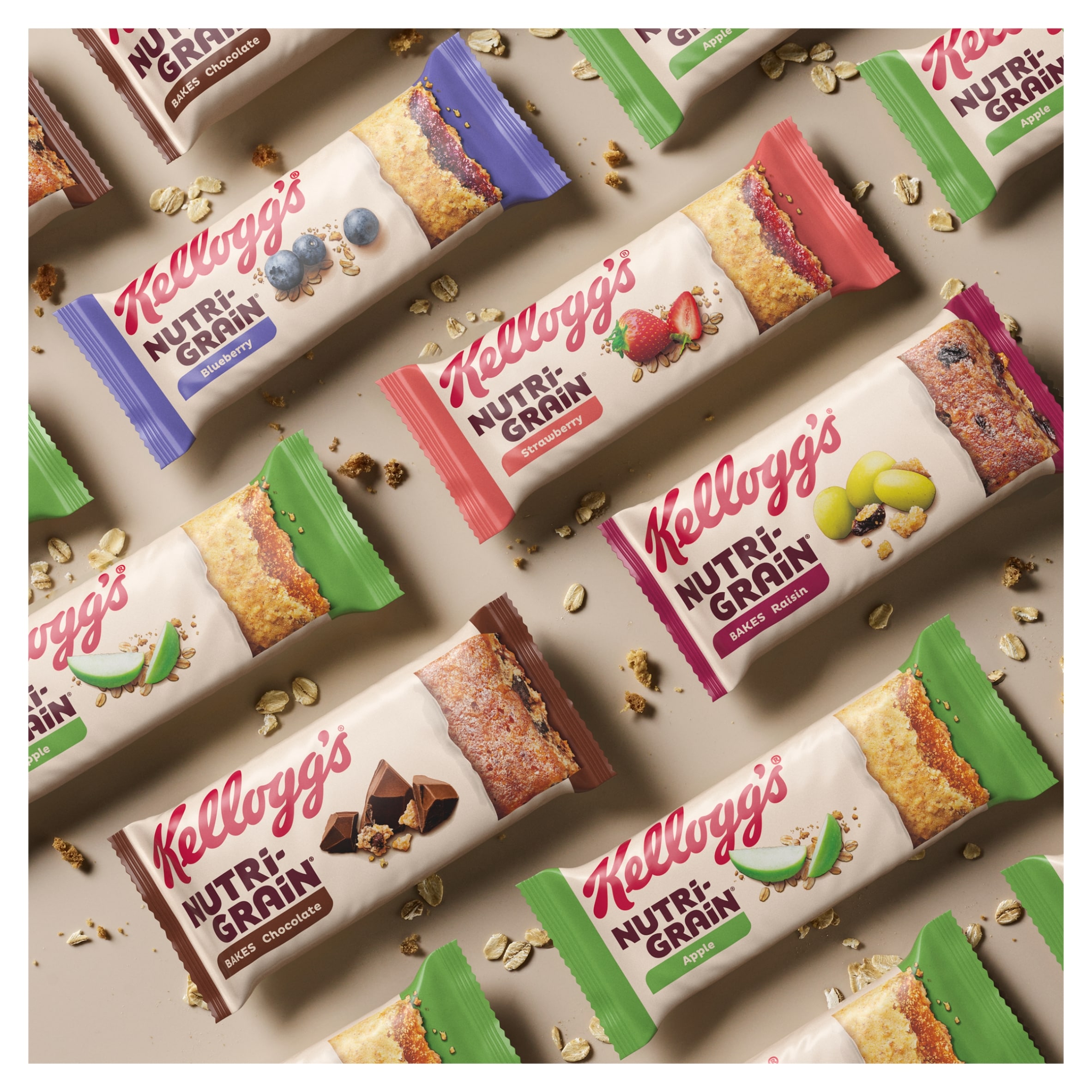 Kellogg's 4 x 45g Nutri-Grain Bakes Raisin Snack Bars thumbnail 3