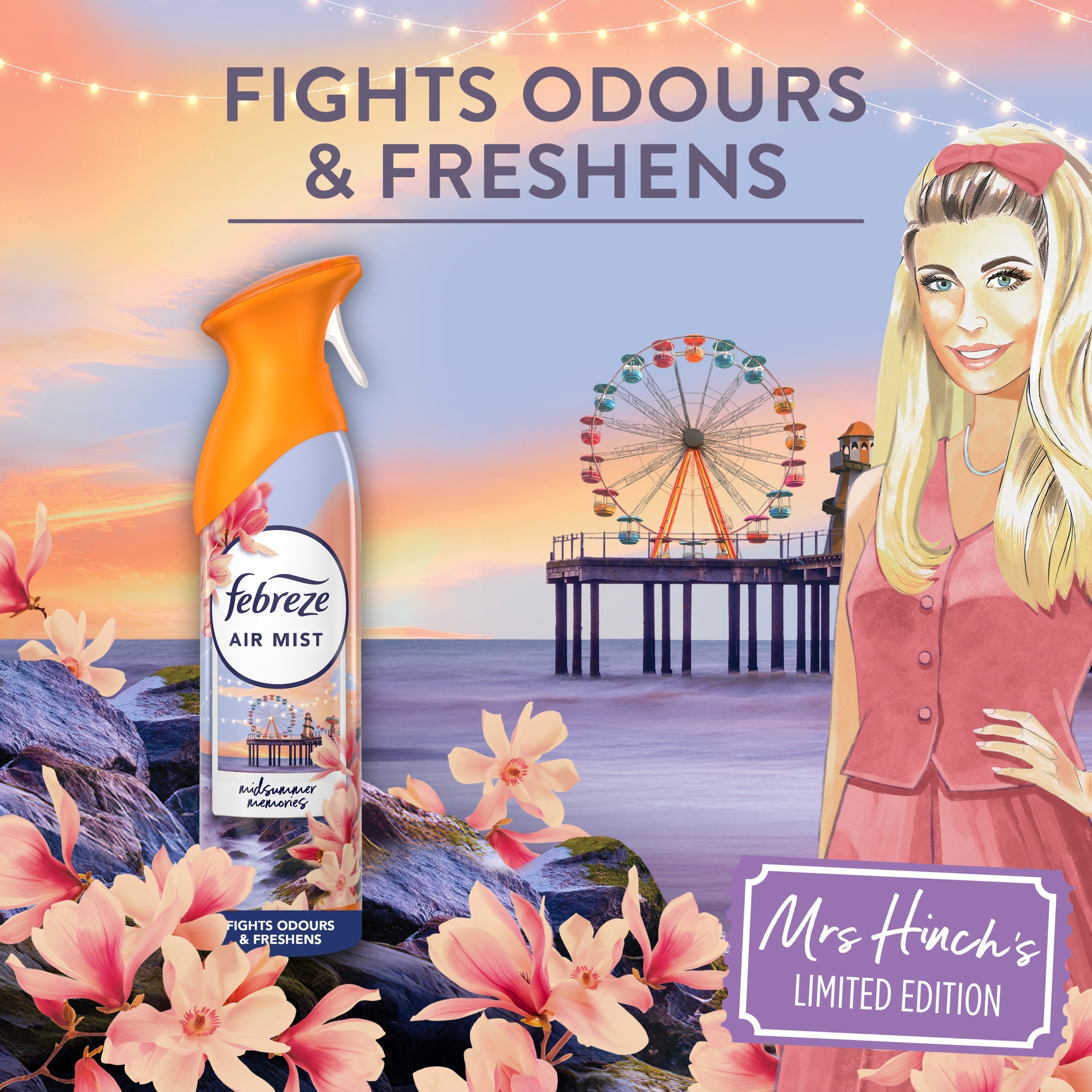 Febreze Air Mist Mrs Hinch's Limited Edition Midsummer Memories 185ml thumbnail 3