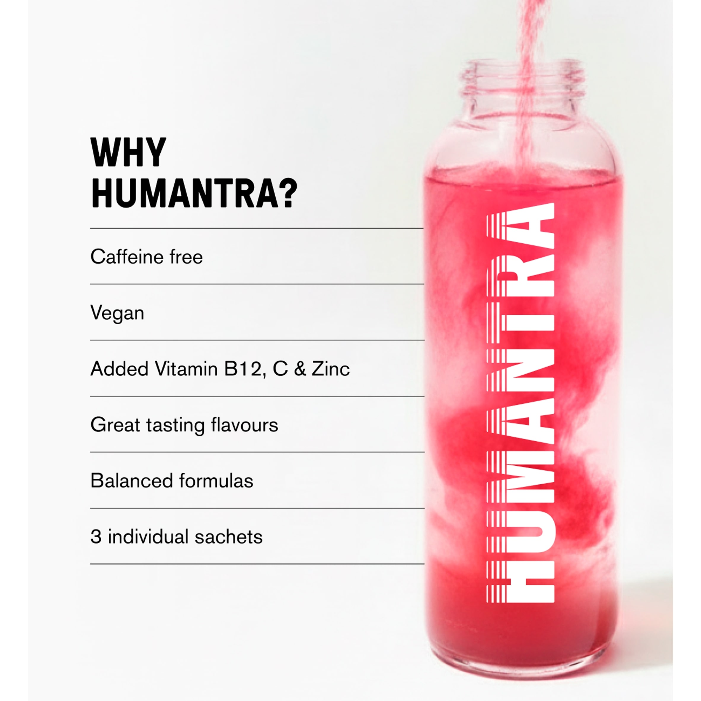 Humantra Black Cherry Zero Sugar Electrolyte Drink 3 x 3.9g Sachets thumbnail 3