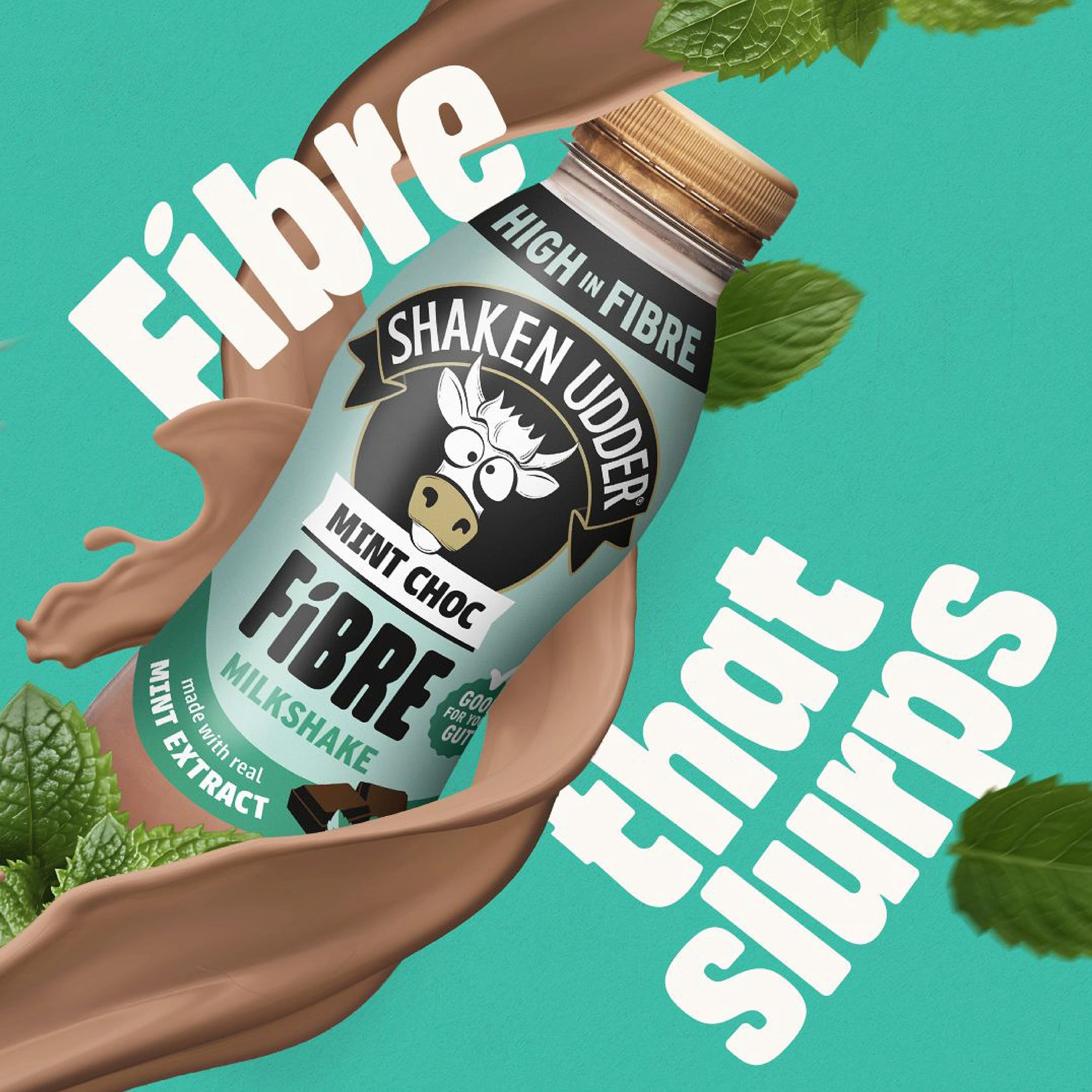 Shaken Udder Mint Chocolate Fibre Milkshake 330ml thumbnail 4