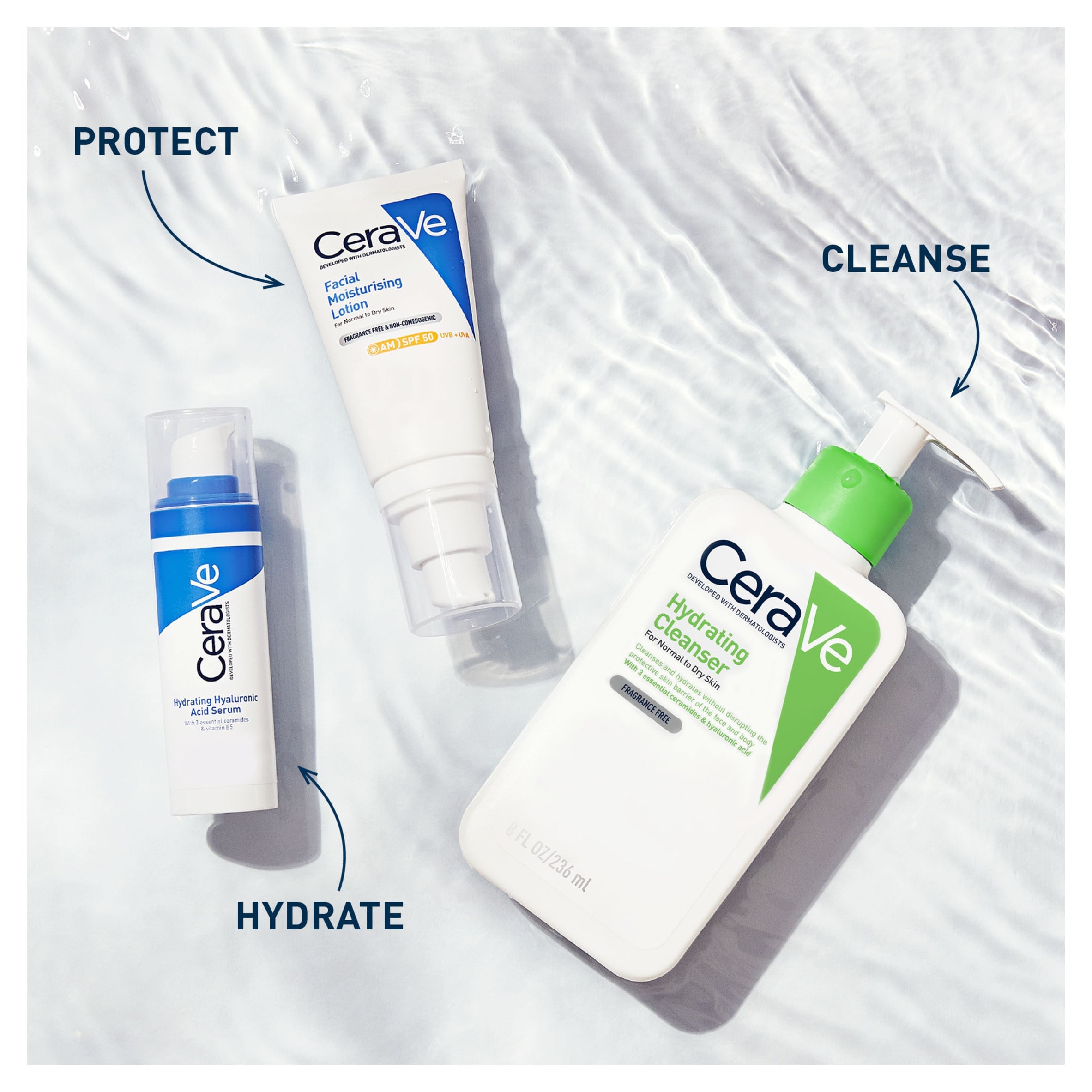 CeraVe Hydrating Cleanser with Hyaluronic Acid for Normal to Dry Skin 473ml thumbnail 3