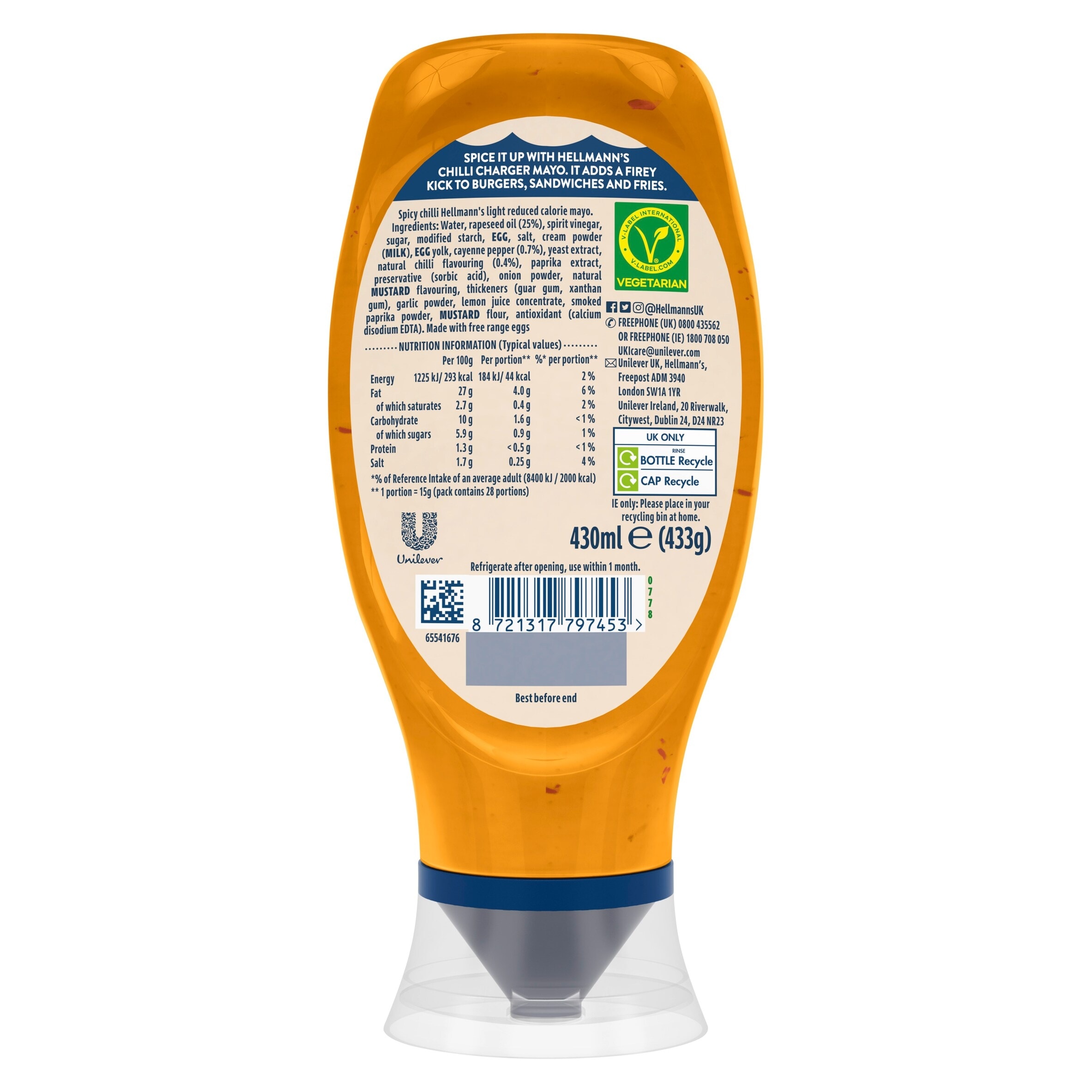 Hellmann's Chilli Charger Mayo 430ml thumbnail 2
