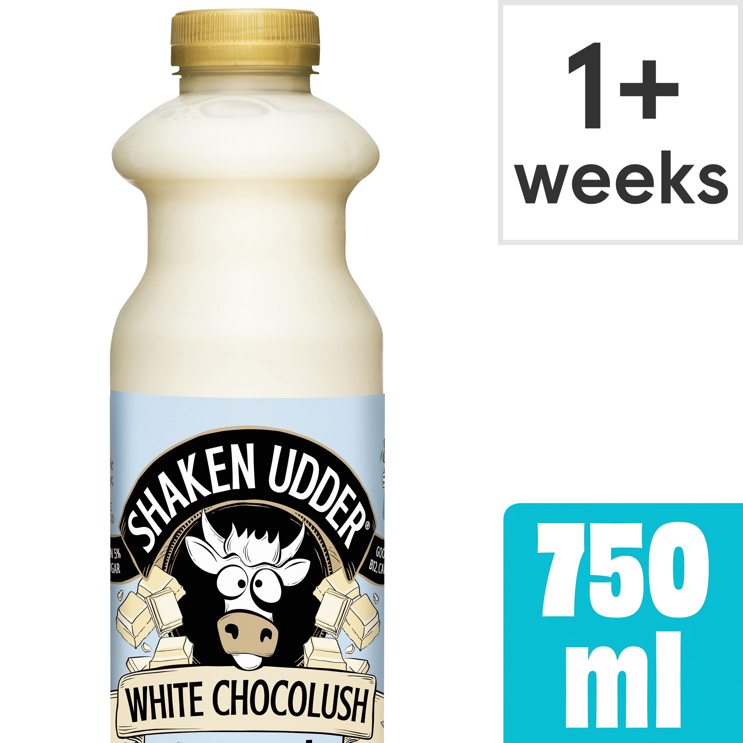 Shaken Udder White Choc Milkshake 750ml