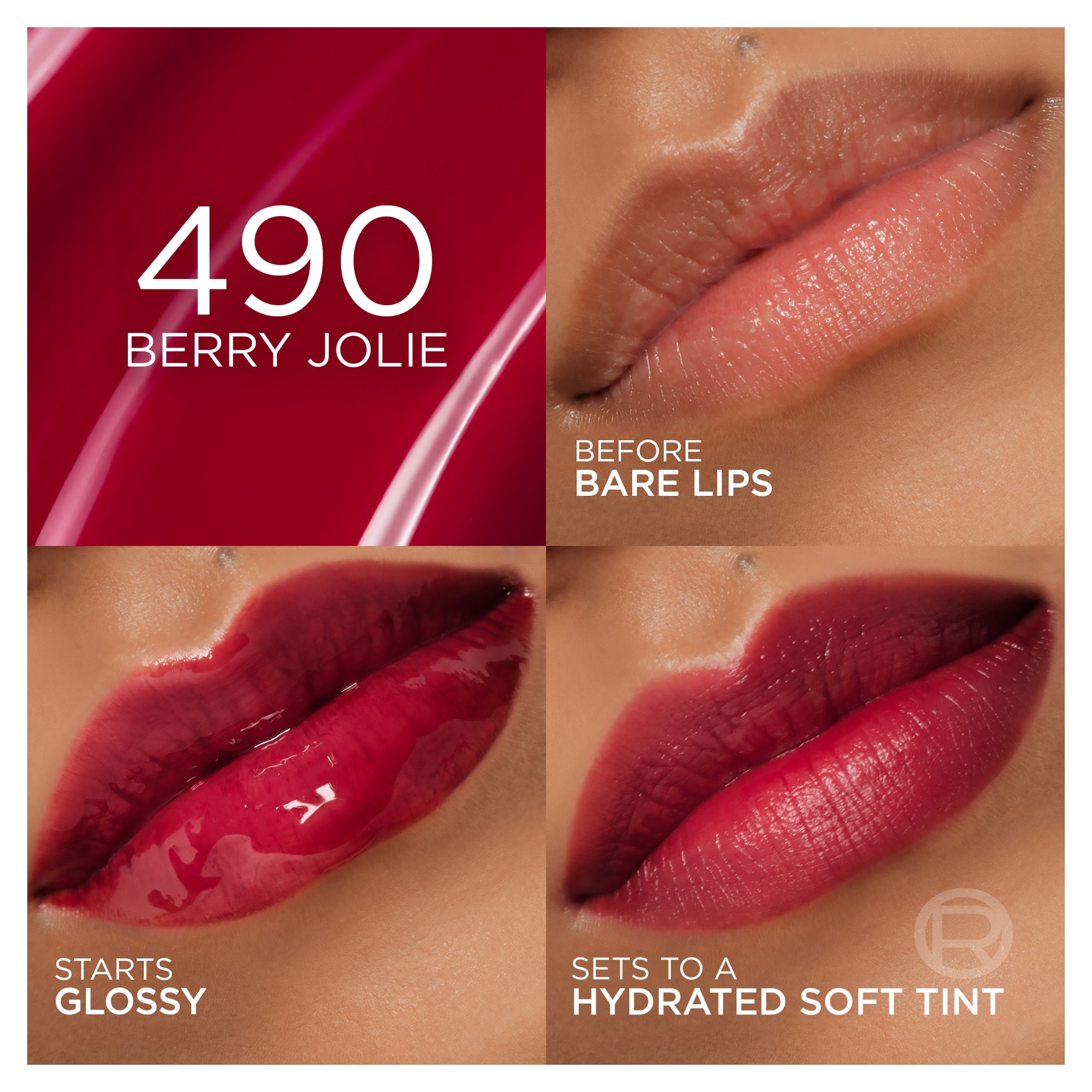 L'Oreal Paris, Hyaluron Tint Lip Stain Serum, 490 Berry Jolie thumbnail 4