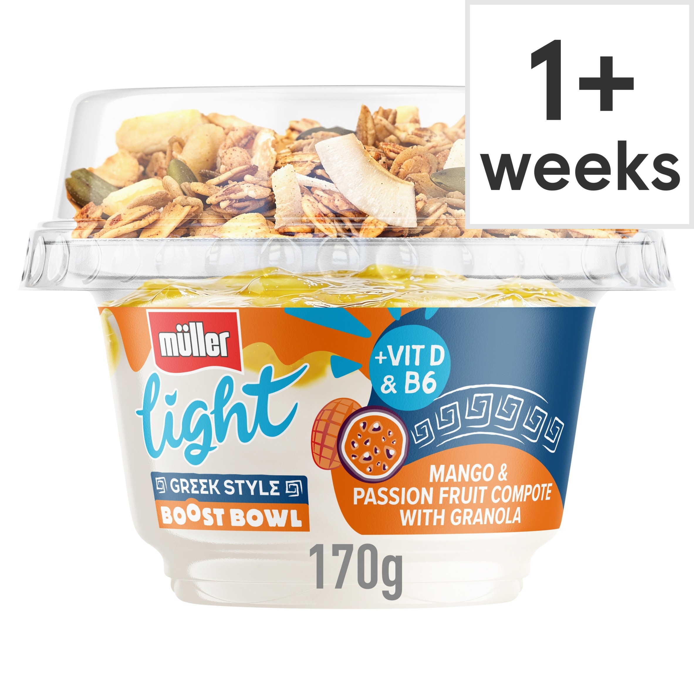 Muller Light Greek Boost Bowl Mango & Passionfruit Yogurt with Granola 170g