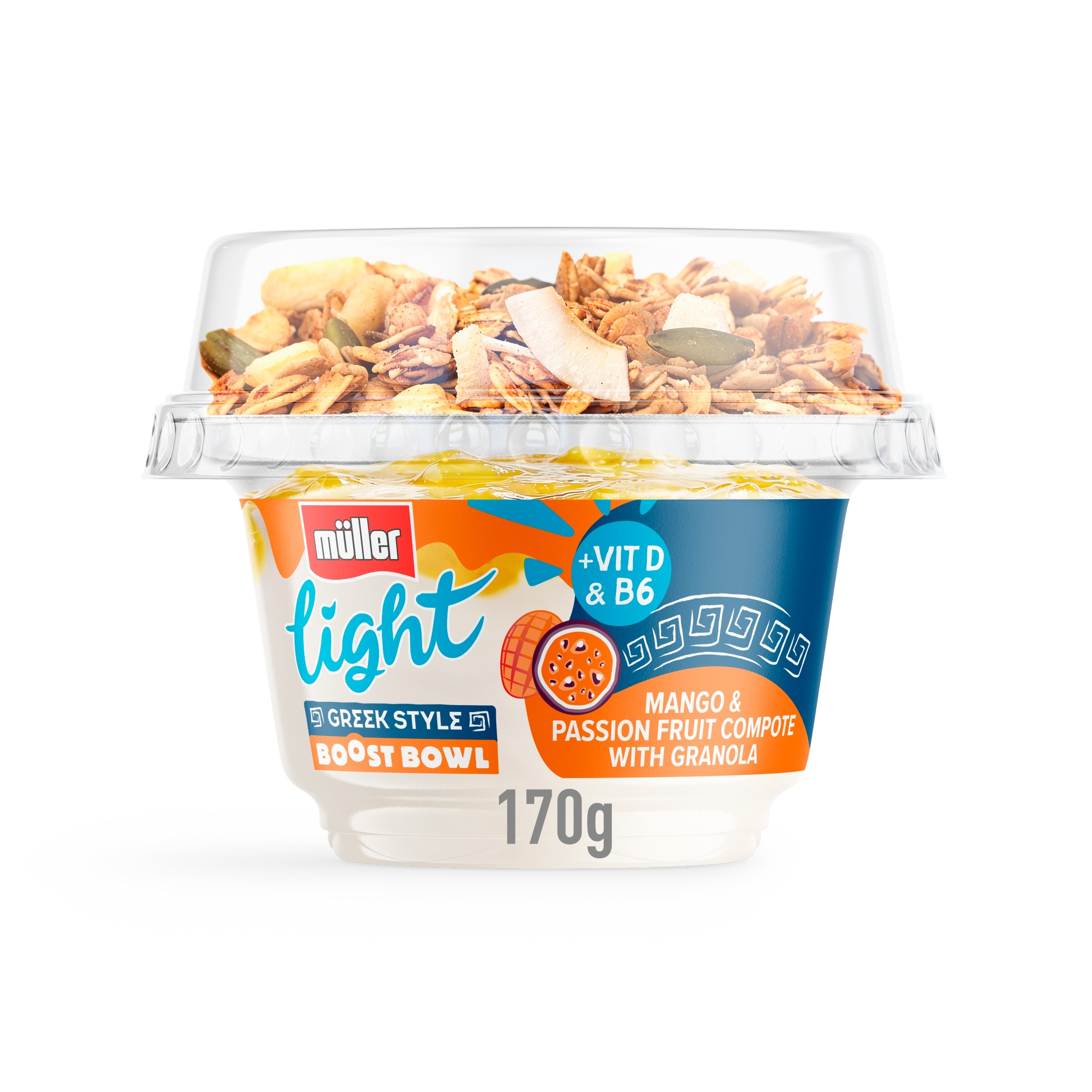 Muller Light Greek Boost Bowl Mango & Passionfruit Yogurt with Granola 170g thumbnail 2