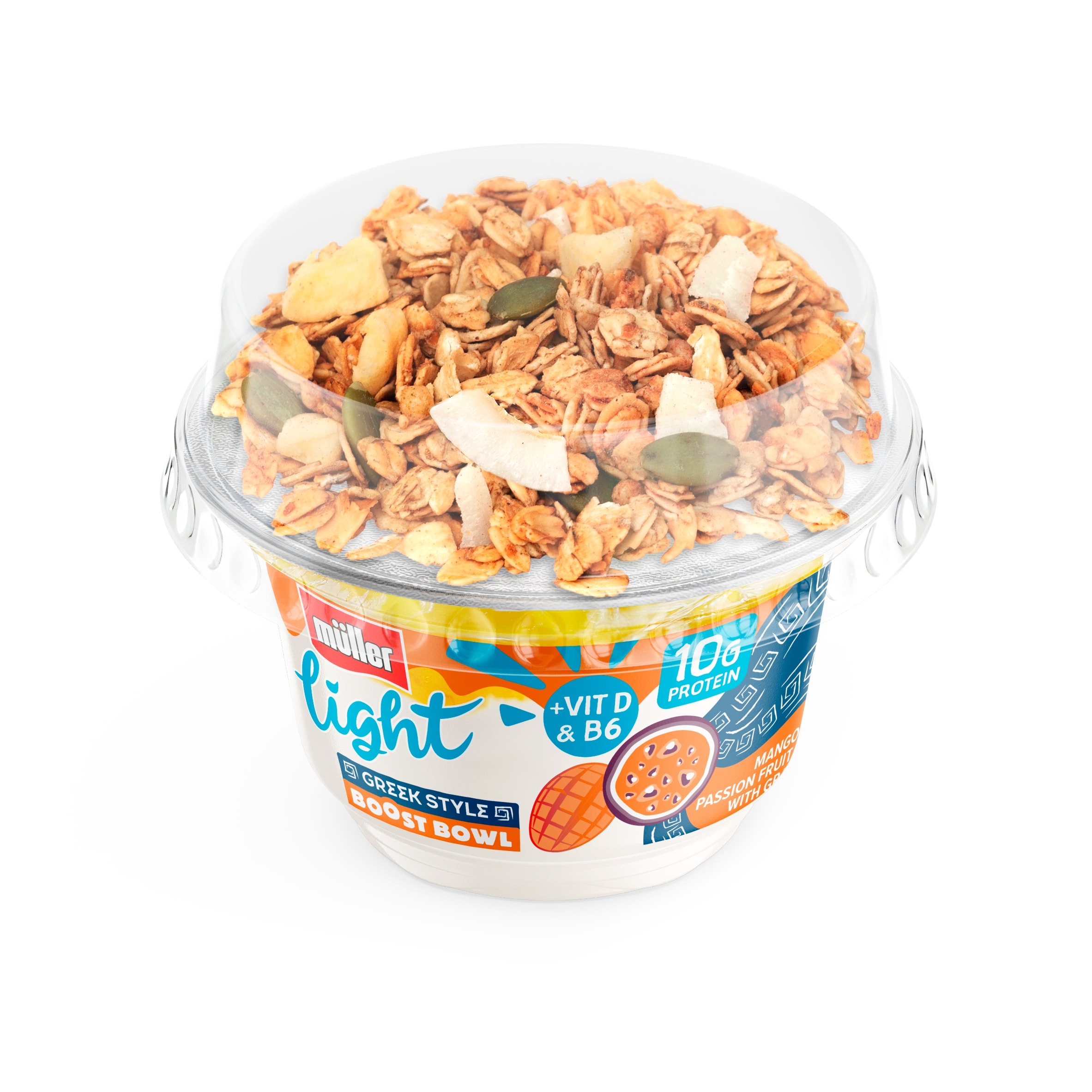 Muller Light Greek Boost Bowl Mango & Passionfruit Yogurt with Granola 170g thumbnail 3