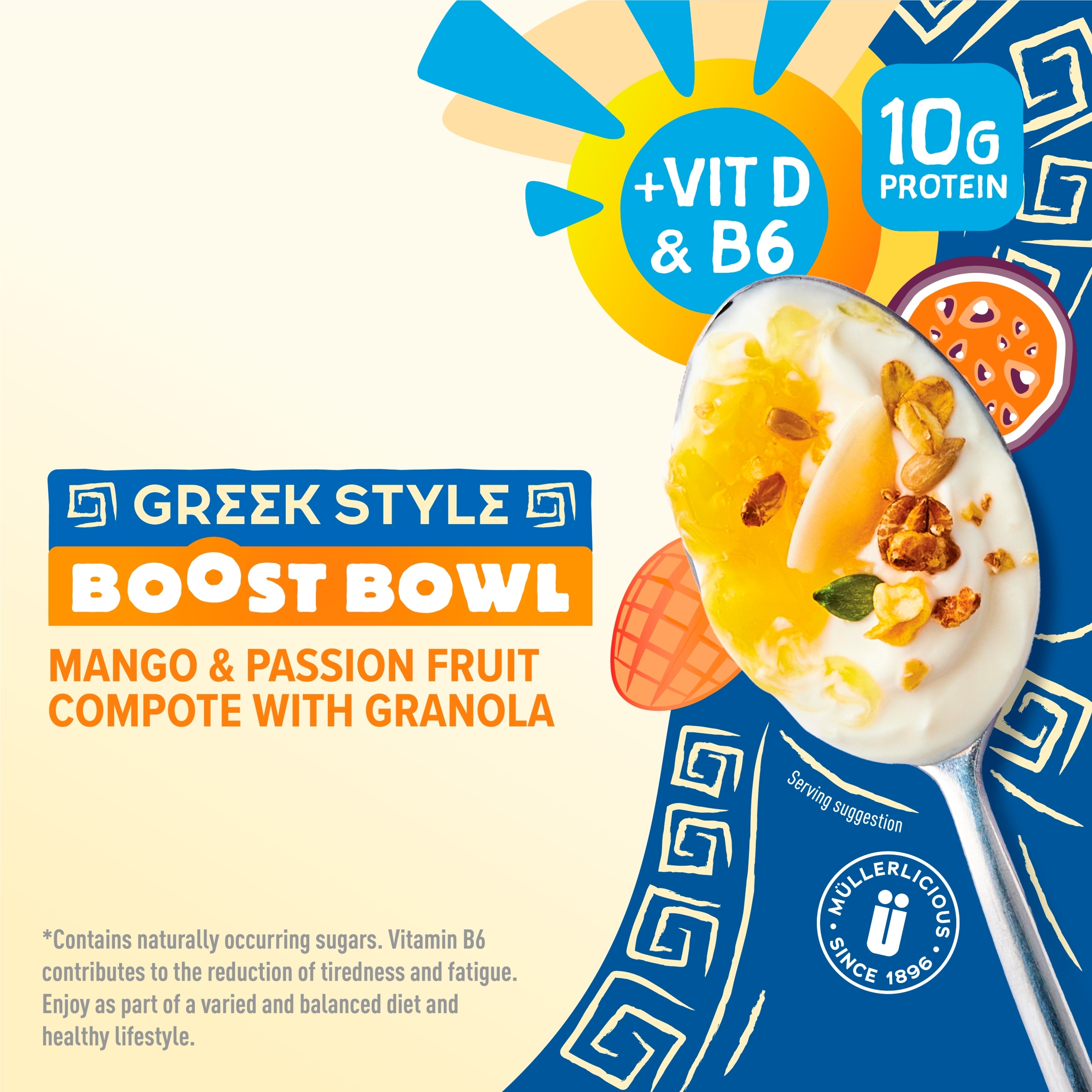 Muller Light Greek Boost Bowl Mango & Passionfruit Yogurt with Granola 170g thumbnail 4