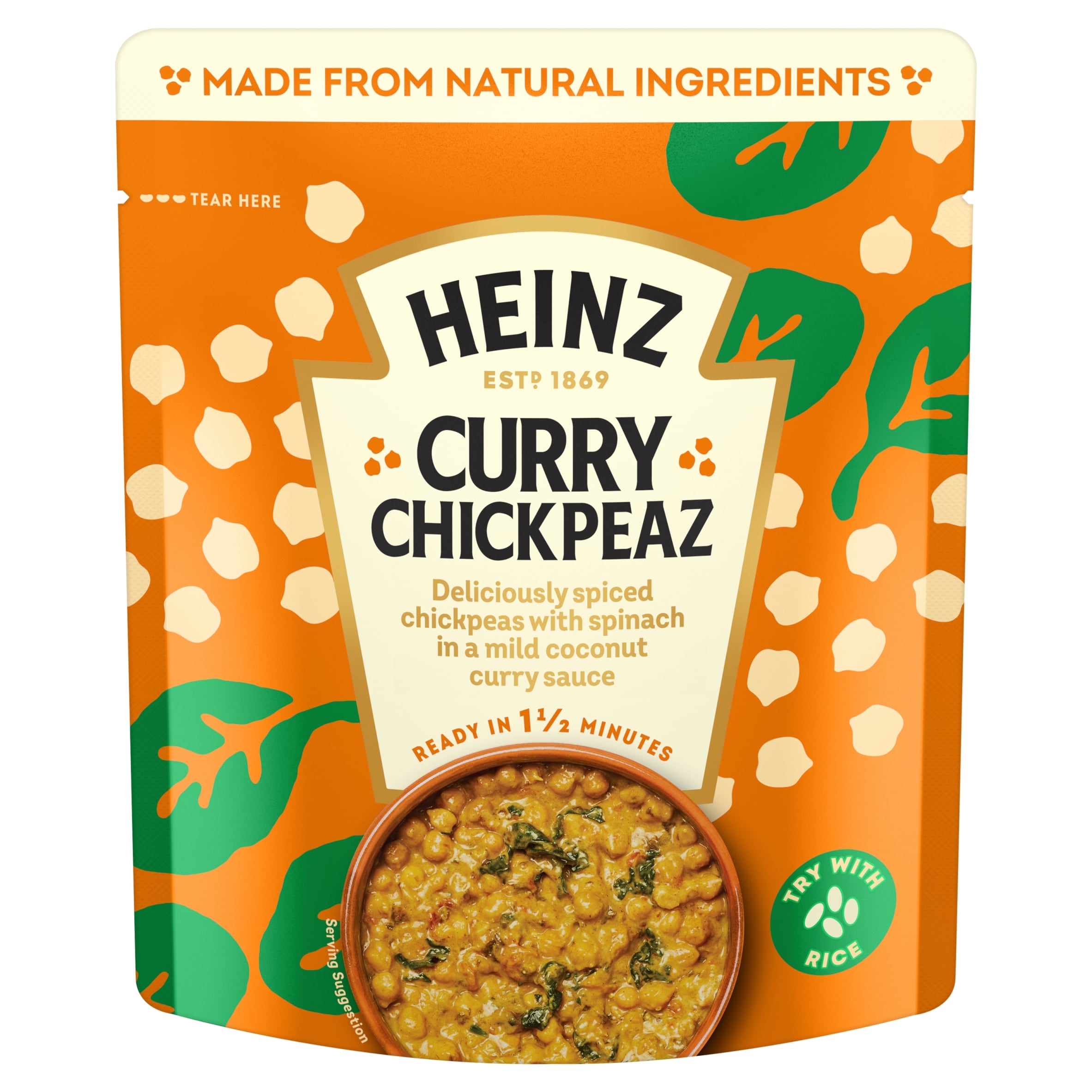 Heinz Curry Chickpeas with Coconut and Spinach 250g thumbnail 2