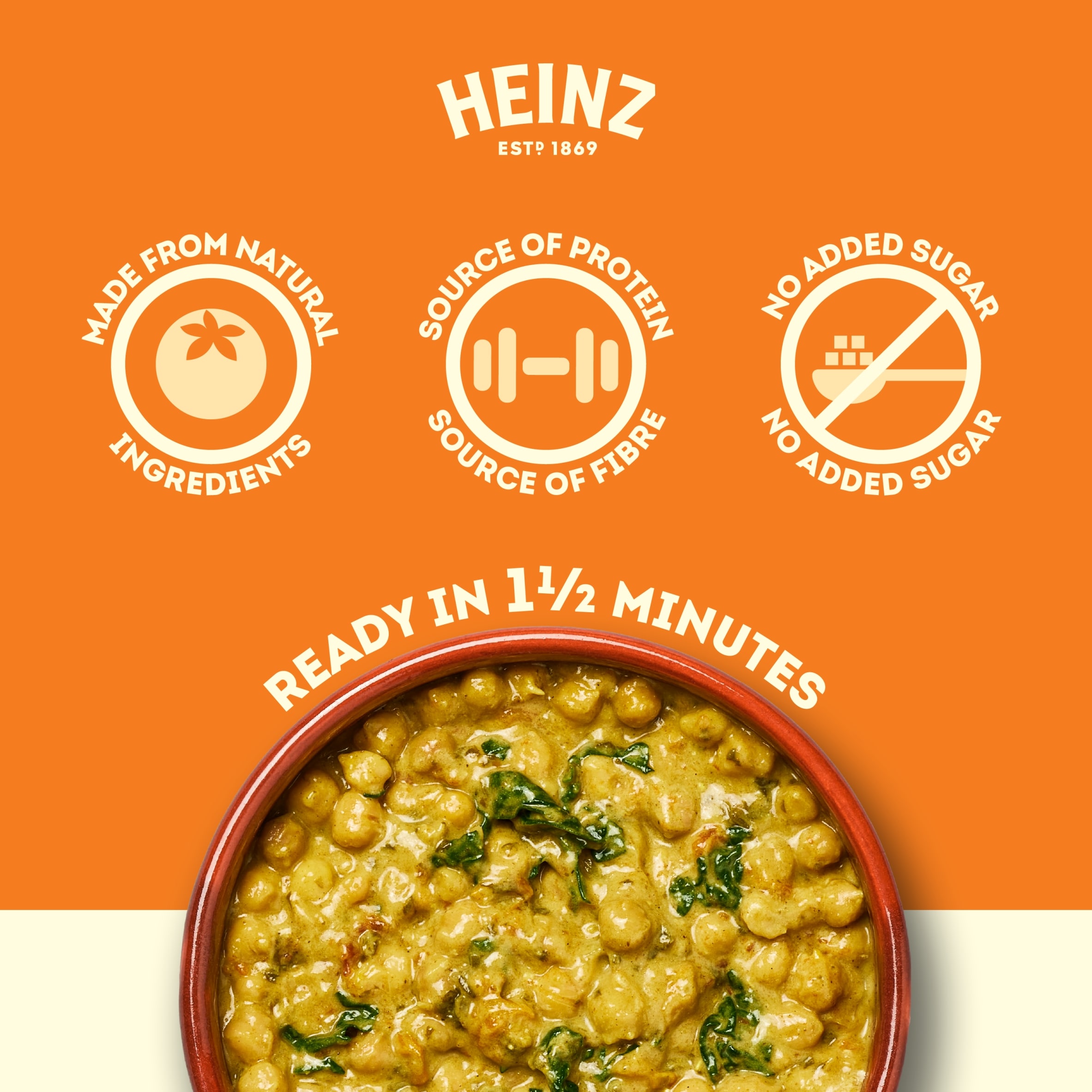 Heinz Curry Chickpeas with Coconut and Spinach 250g thumbnail 5