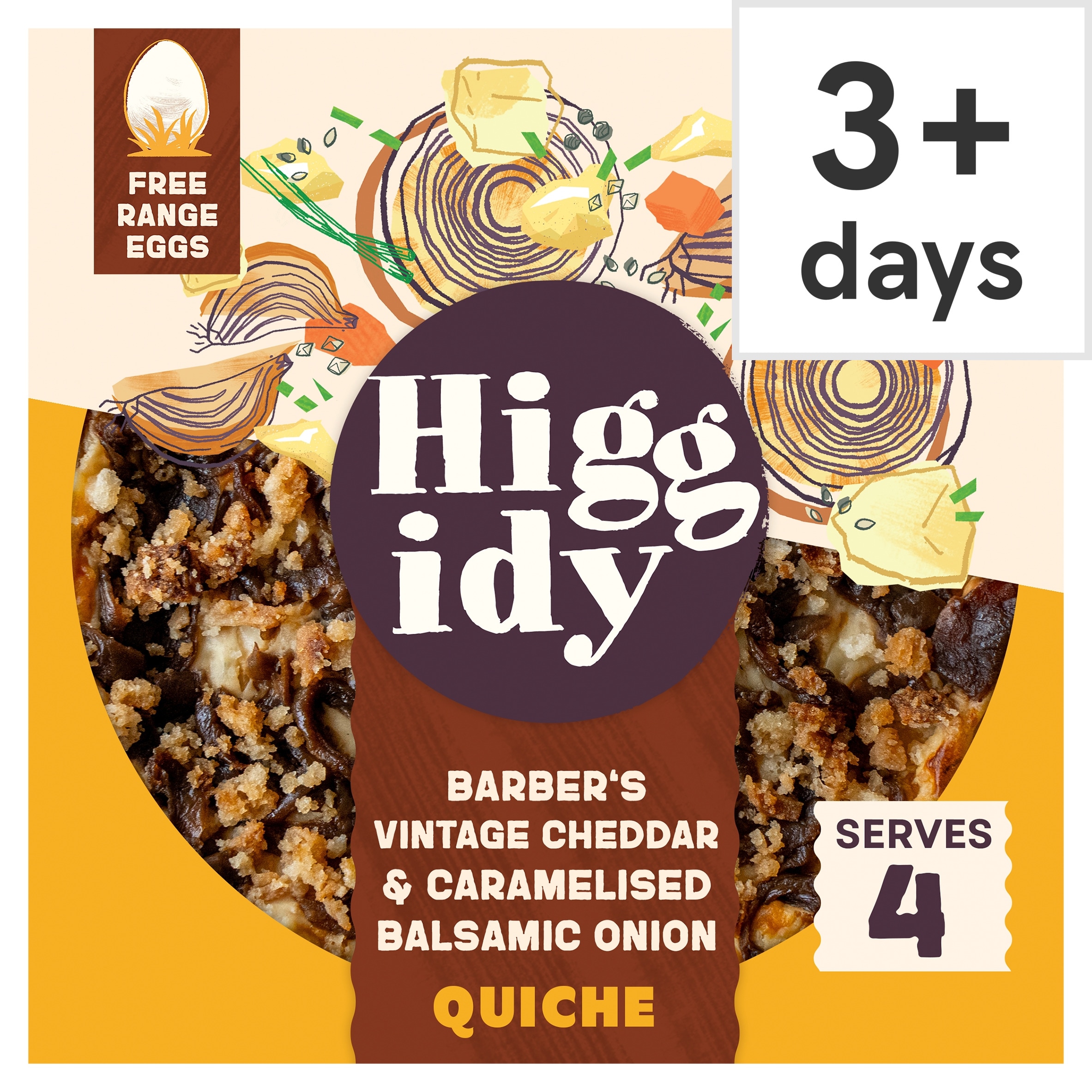 Higgidy Barber’s Vintage Cheddar & Caramelised Balsamic Onion Quiche 400g