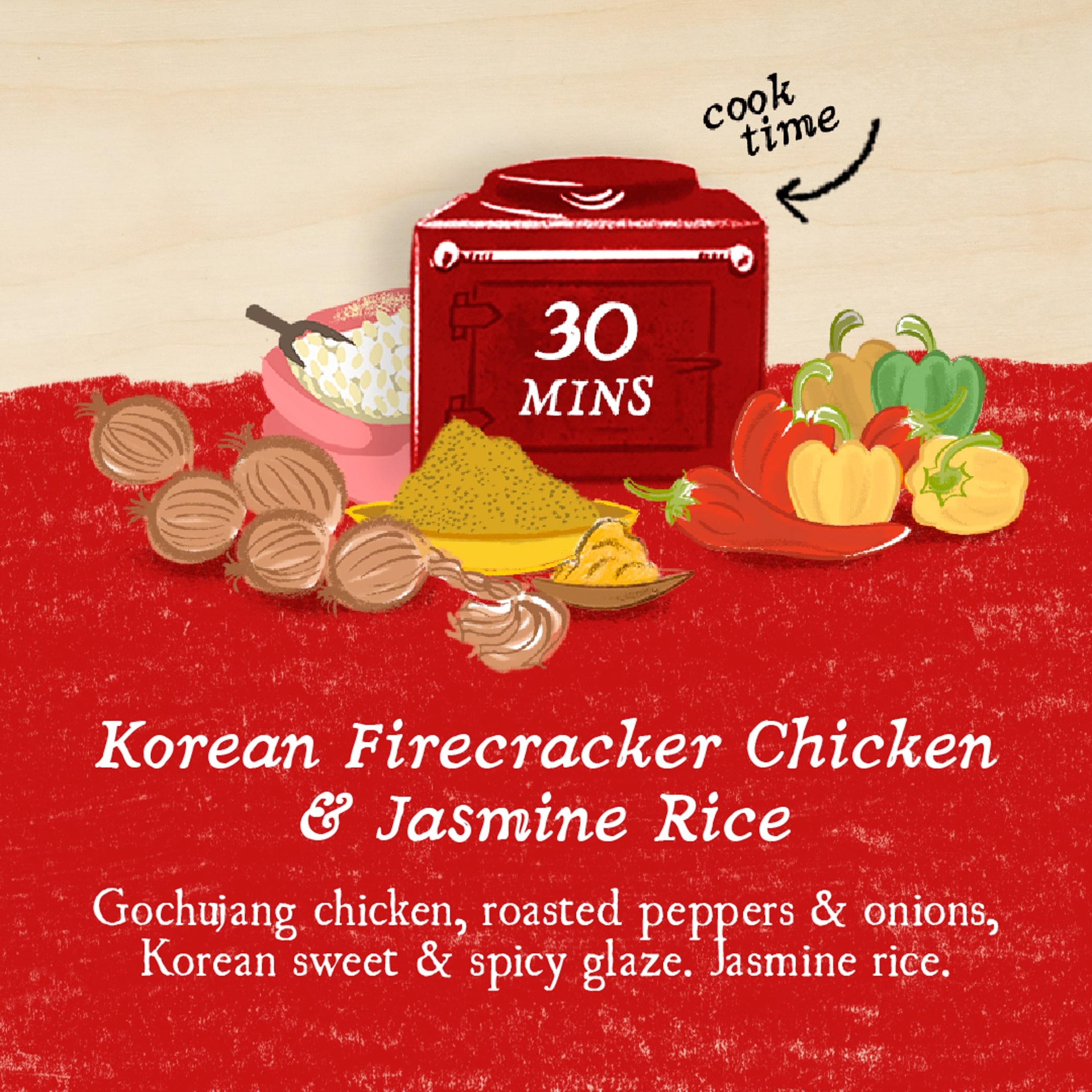 Charlie Bigham's Korean Firecracker Chicken & Jasmine Rice 750g thumbnail 3