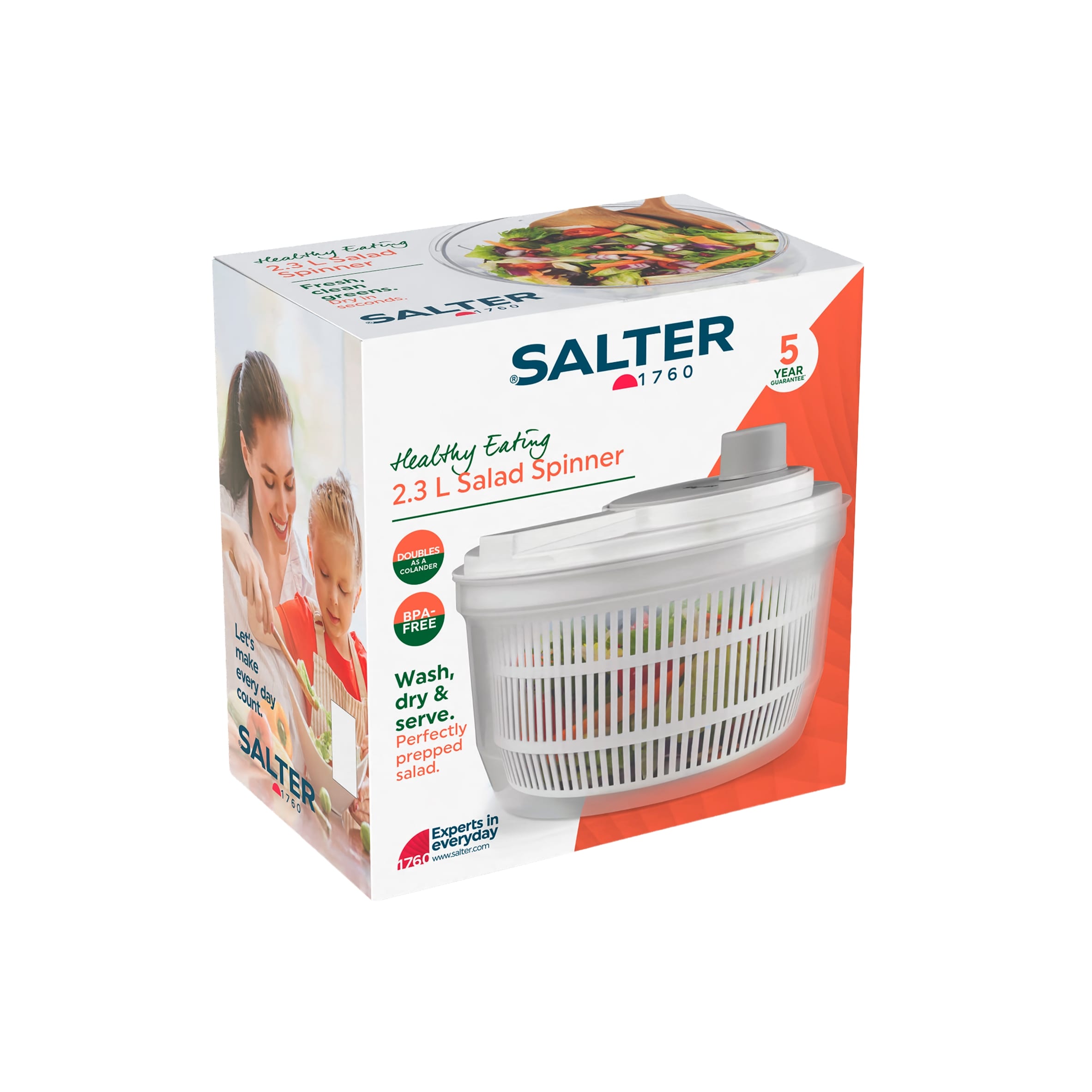 Salter Healthy Eating Salad Spinner 2.3L