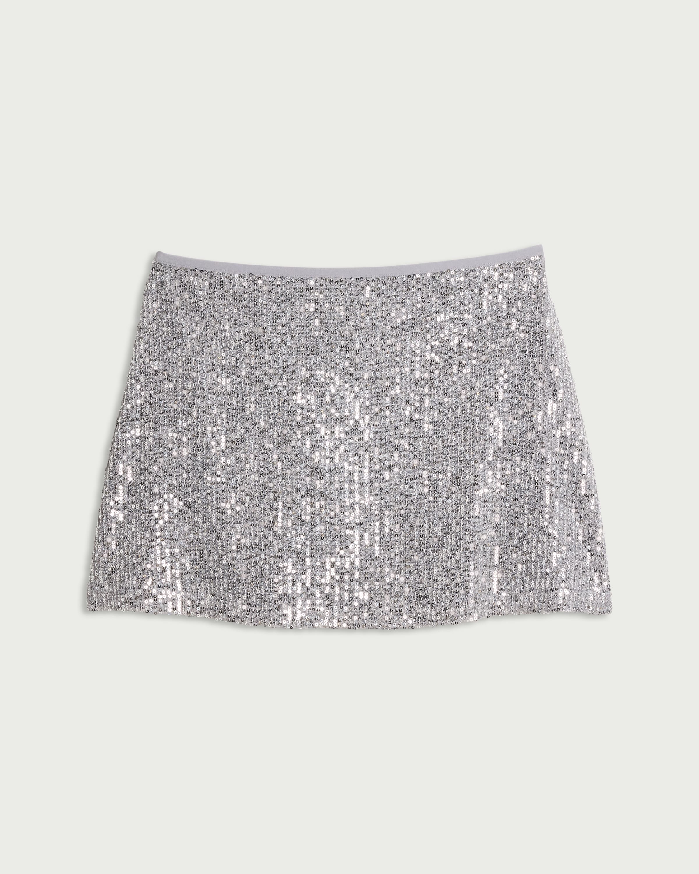 OH ME OH MY Sequin Mini Skirt in Silver