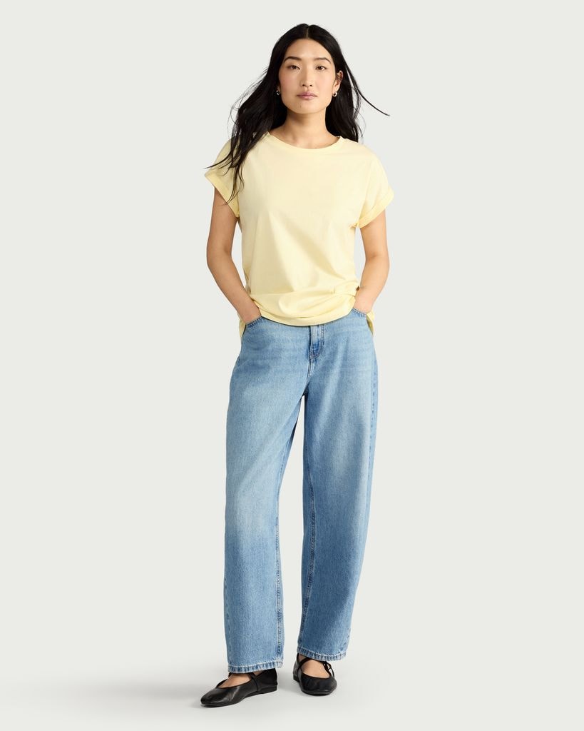 F&F Pure Cotton Short Sleeved T-Shirt in Yellow