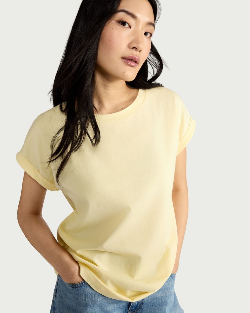 F&F Pure Cotton Short Sleeved T-Shirt in Yellow thumbnail 3