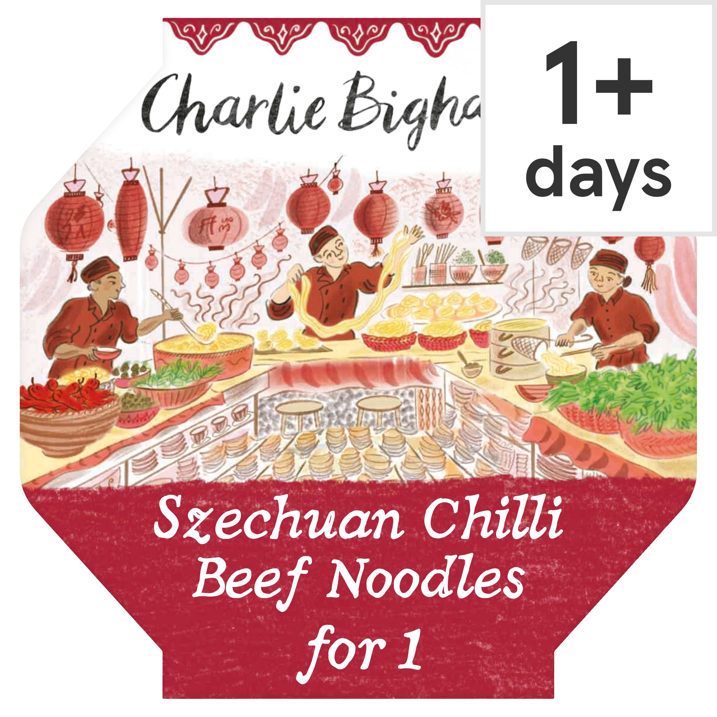 Charlie Bigham's Pan Fry Szechuan Chilli Beef Noodles 380g