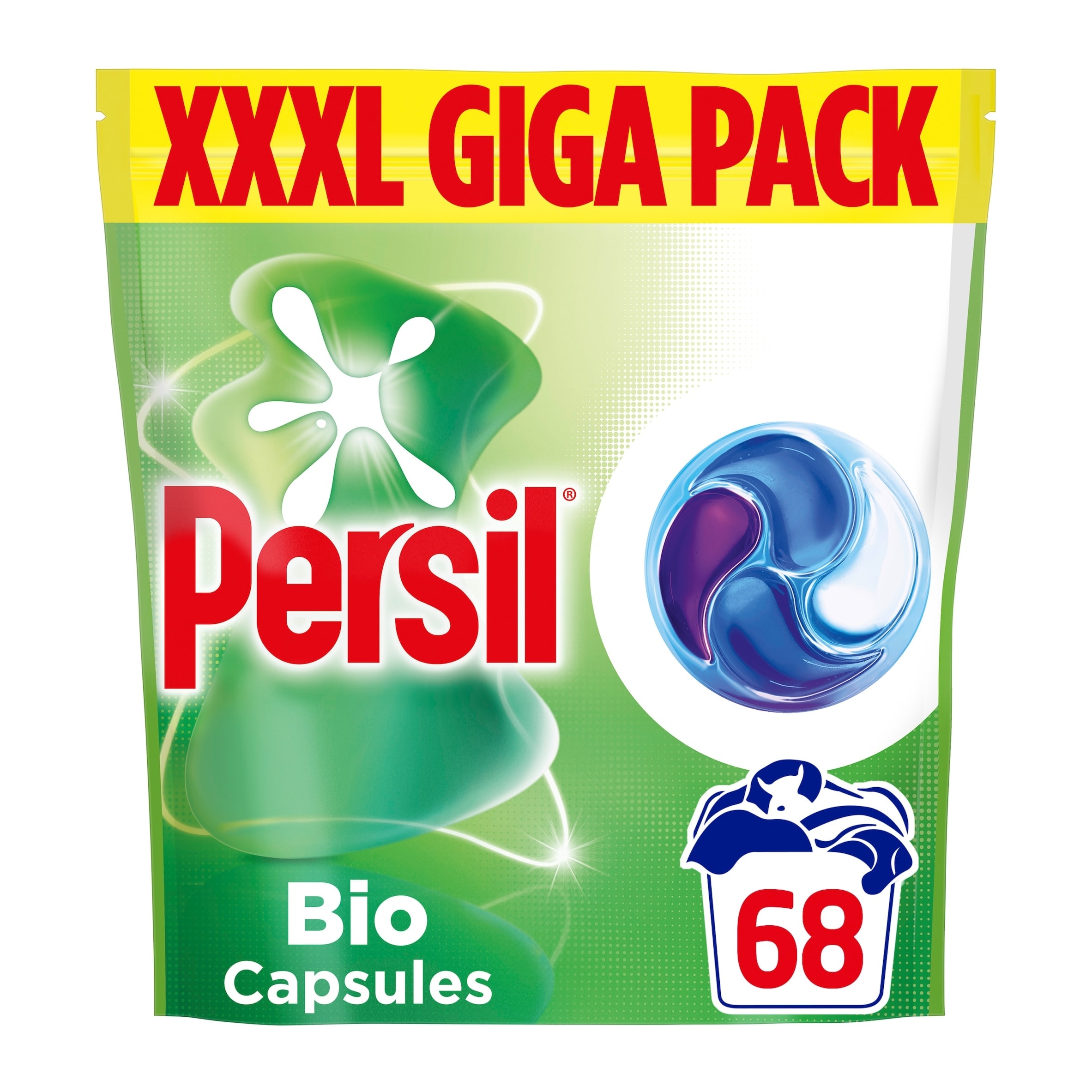 Persil Bio 4 in 1 Laundry Washing Detergent Capsules XXXL Giga Pack 68 Washes 924g
