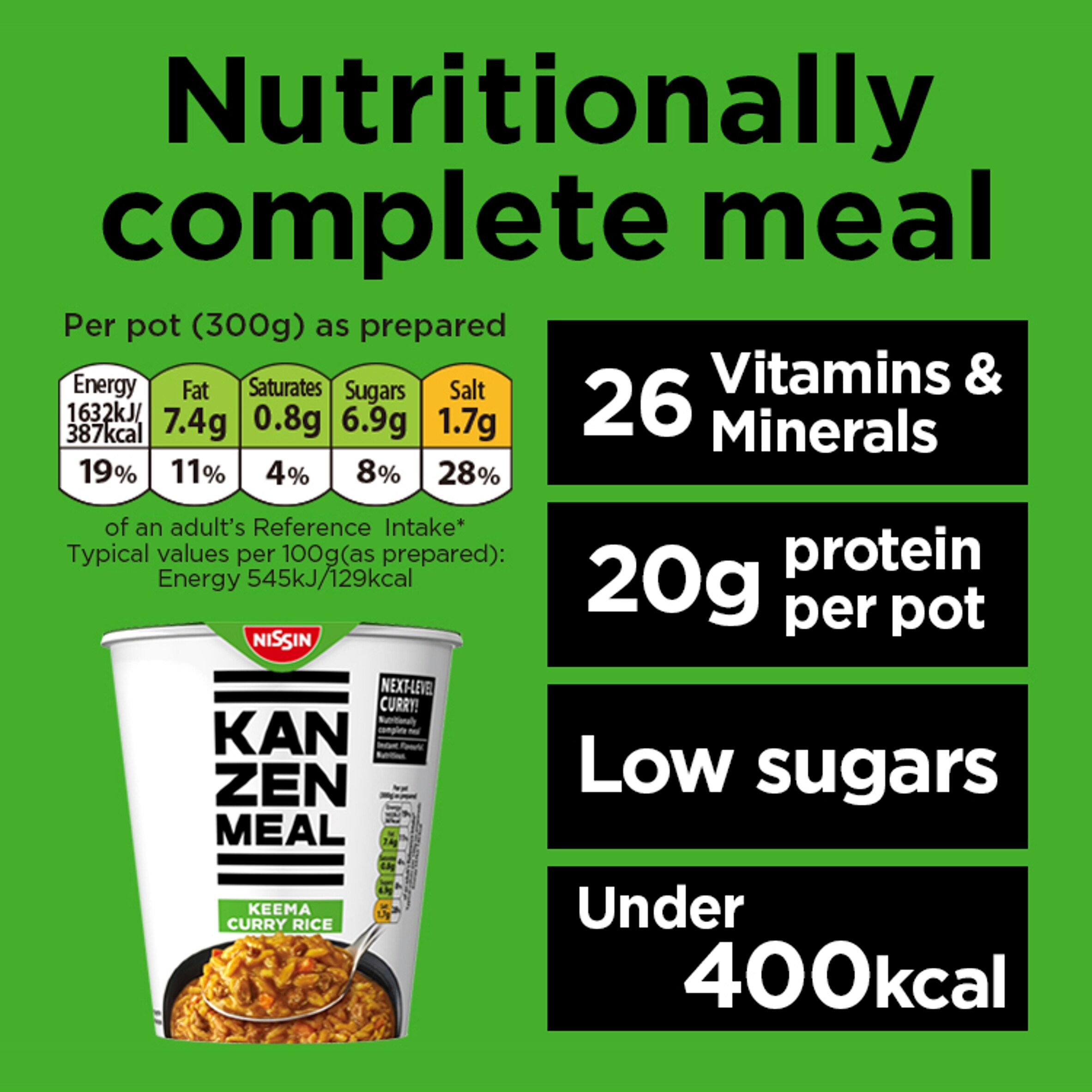 Nissin Kanzen Meal Keema Curry Rice Pot 107g thumbnail 3