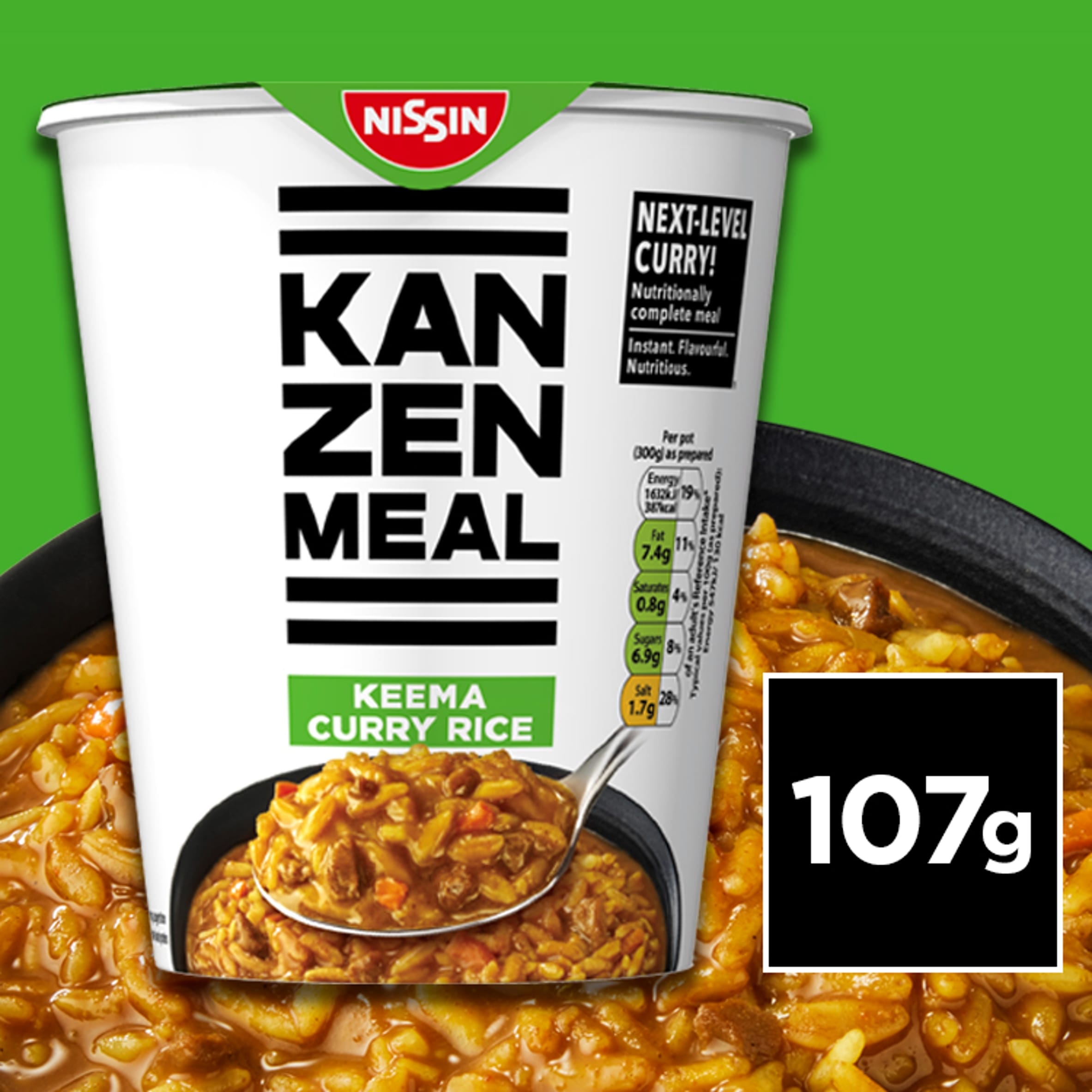 Nissin Kanzen Meal Keema Curry Rice Pot 107g thumbnail 4
