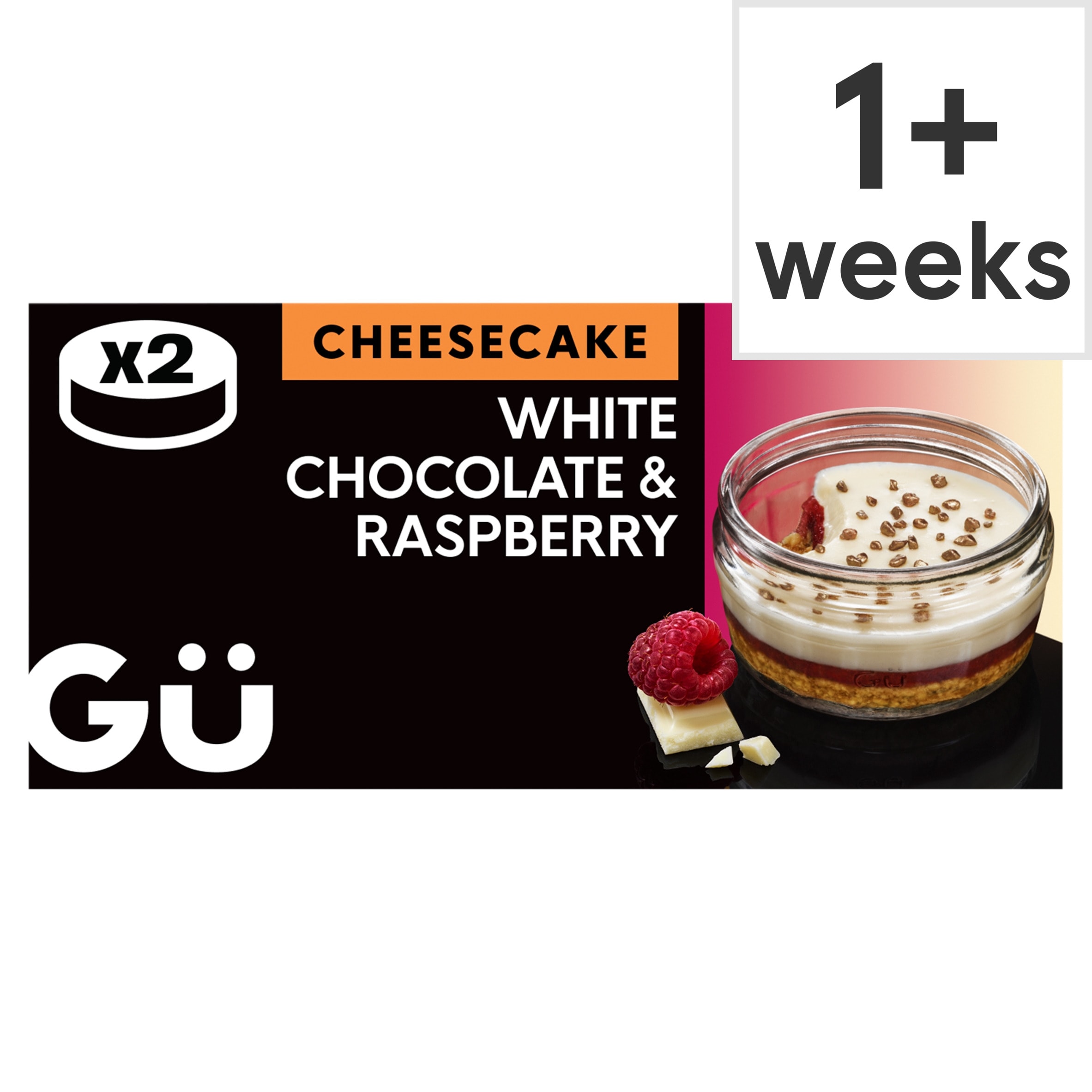 Gu White Chocolate & Raspberry Cheesecake Dessert (2x80.5g)