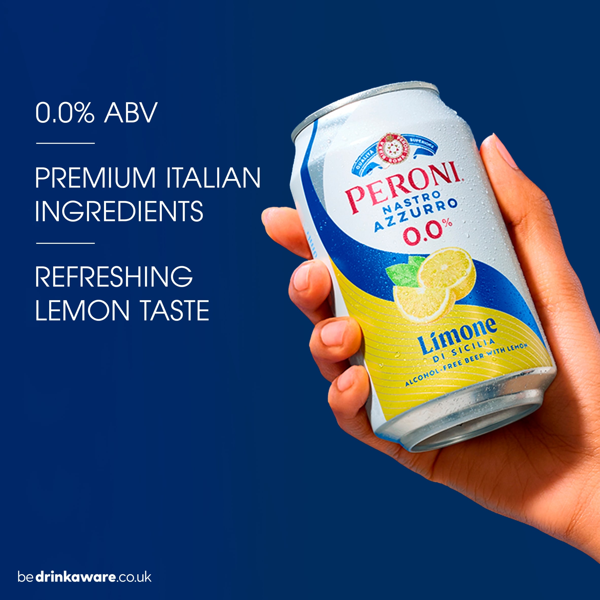 Peroni 0.0% Lemon Alcohol Free Beer Cans 4x330ml thumbnail 3