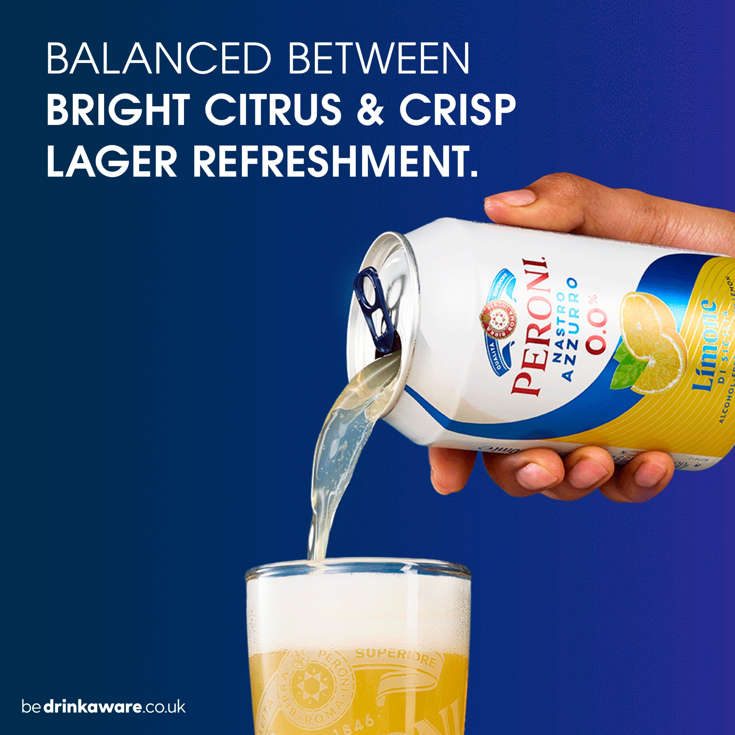 Peroni 0.0% Lemon Alcohol Free Beer Cans 4x330ml thumbnail 4