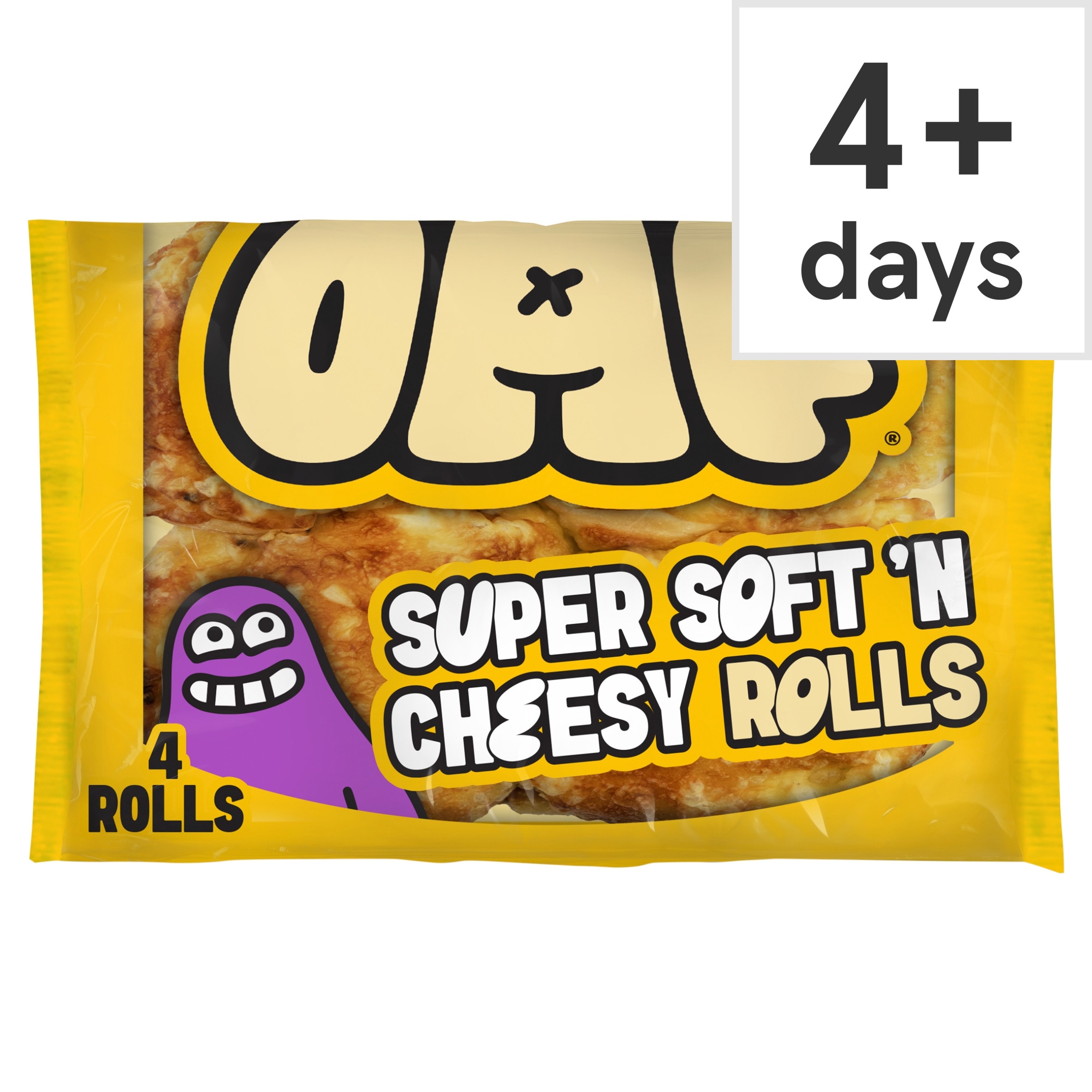 OAF Gluten Free 4 Extra Cheesy Rolls